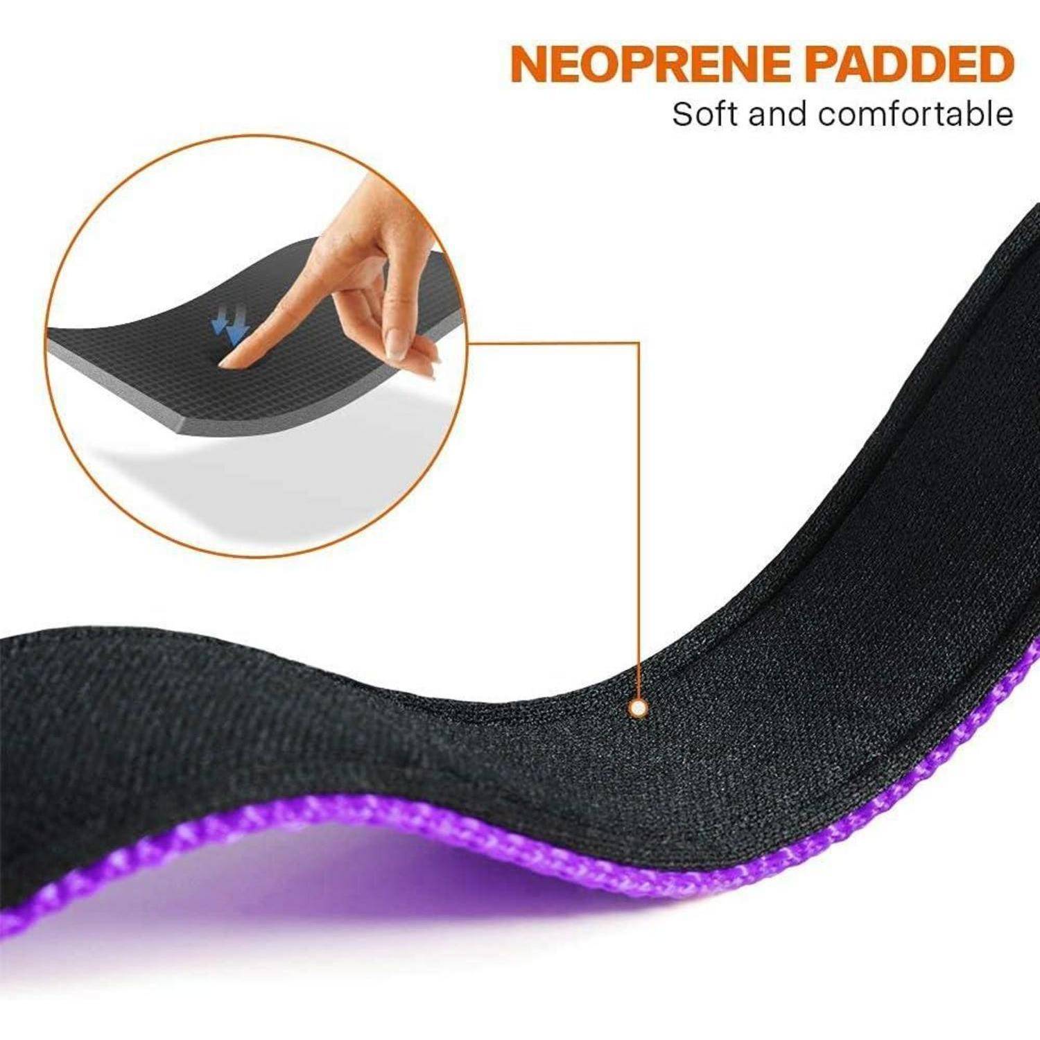 Hundehalsband Neopren verstellbar reflektierend S (25-40cm) Lila