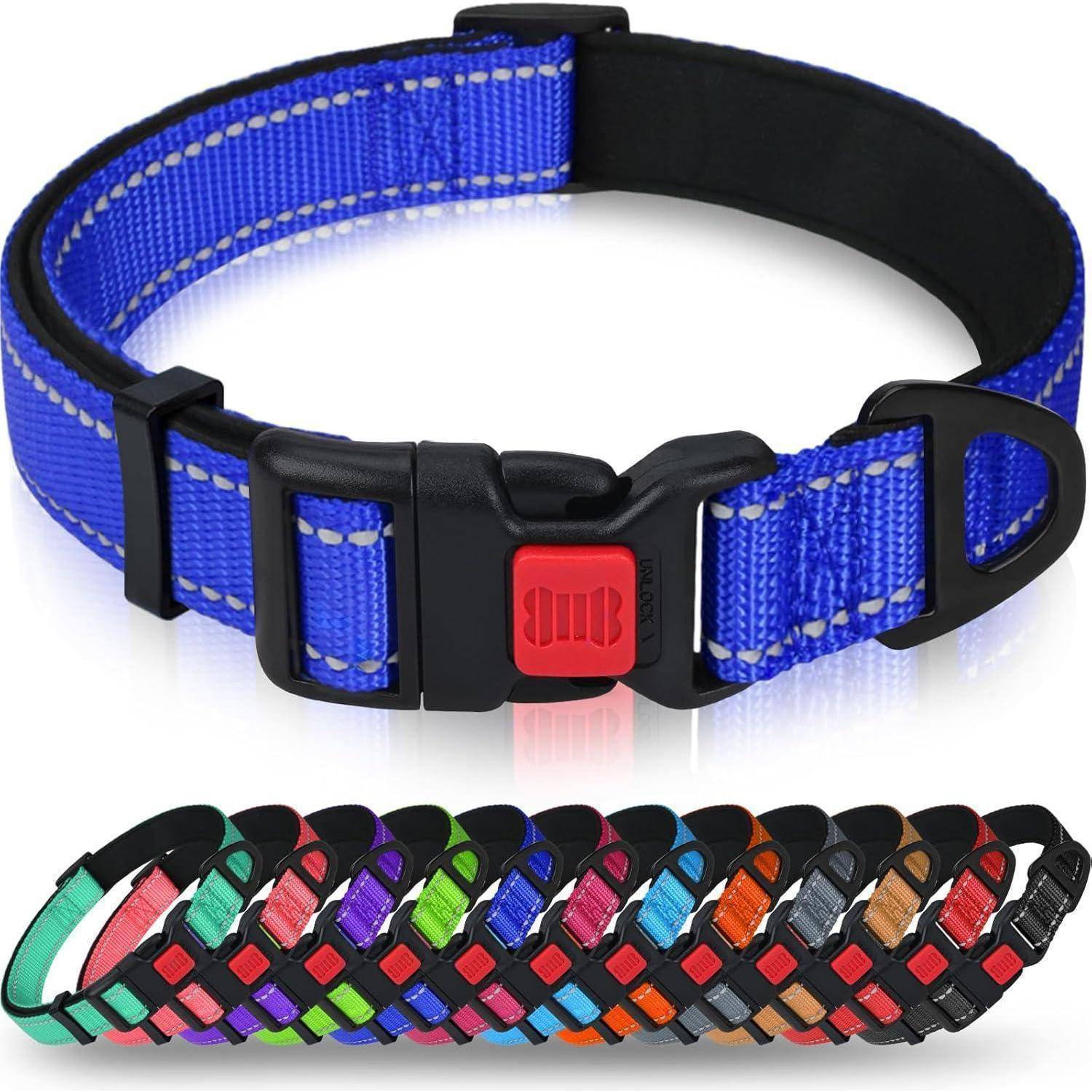 Hundehalsband Nylon verstellbar reflektierend S (25-40cm) Dunkelblau