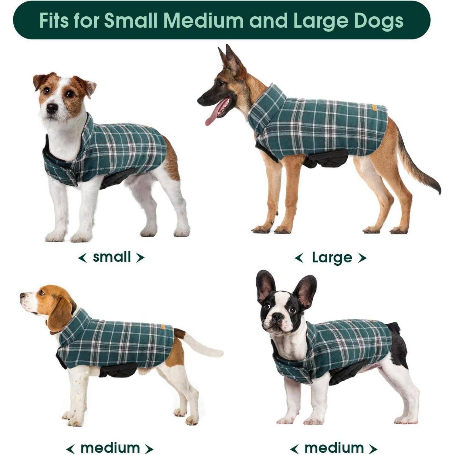 Hundemantel Kleine Hunde Fleece S(Chest:35-44cm;Neck:27-32cm) Grün