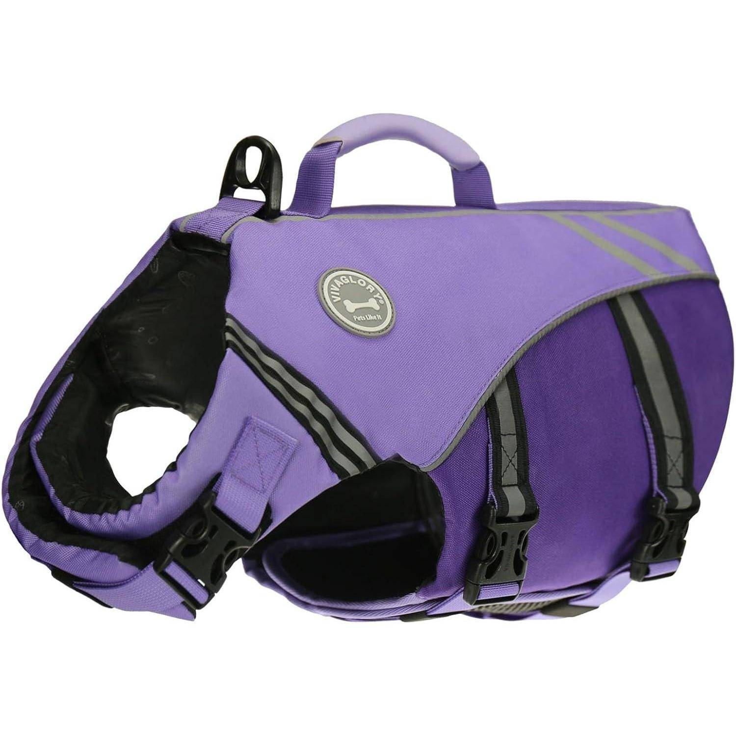 Schwimmweste Hund Bootfahren M: 56-64 cm (Brustkorbumfang) Lila