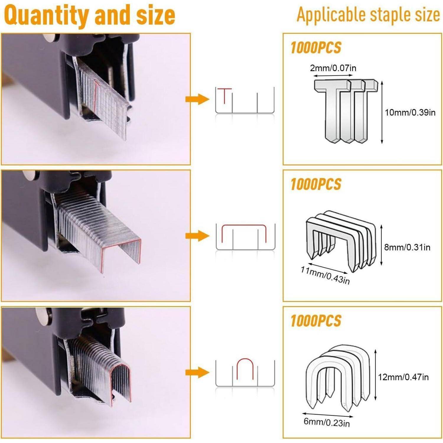 Handtacker Holz 3in1 3000 Klammern verstellbare Schlagkraft