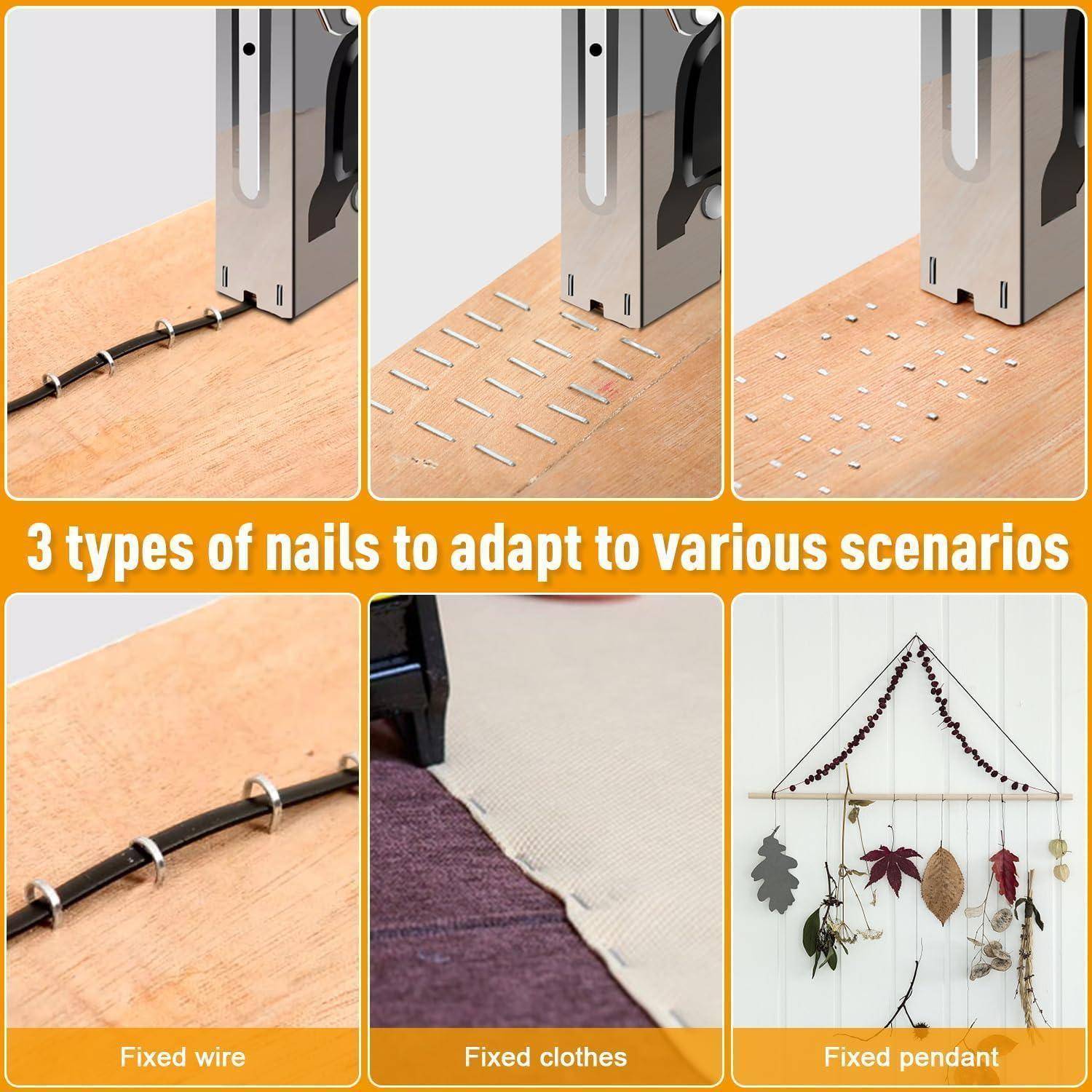 Handtacker Holz 3in1 3000 Klammern verstellbare Schlagkraft