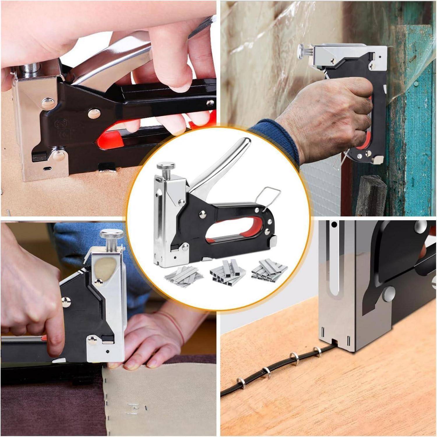 Handtacker Holz 3in1 3000 Klammern verstellbare Schlagkraft