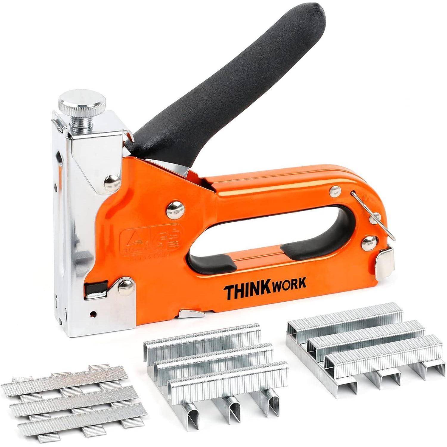 Handtacker Set 3in1 900 Klammern Tacker Orange Klassiker Handtacker