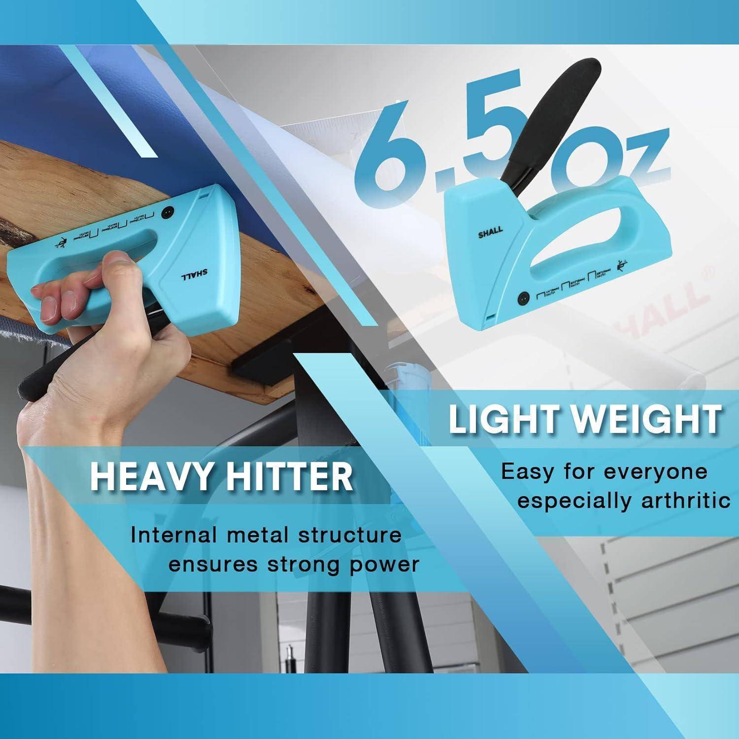 Heftpistole Holz 1600pcs JT21 1/4 5/16 3/8 Zoll DIY Blau