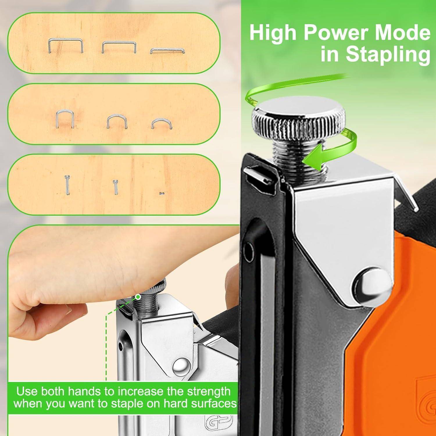 Heftklammern Schwerlast 3in1 2100 Stahl Polsterhefter Orange