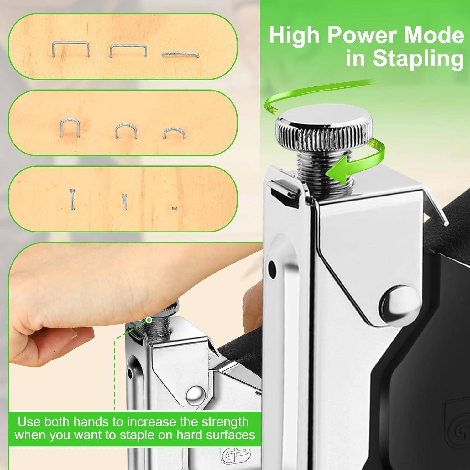 Heftklammerpistole 3in1 Polsterhefter Nagelpistole 2100 black