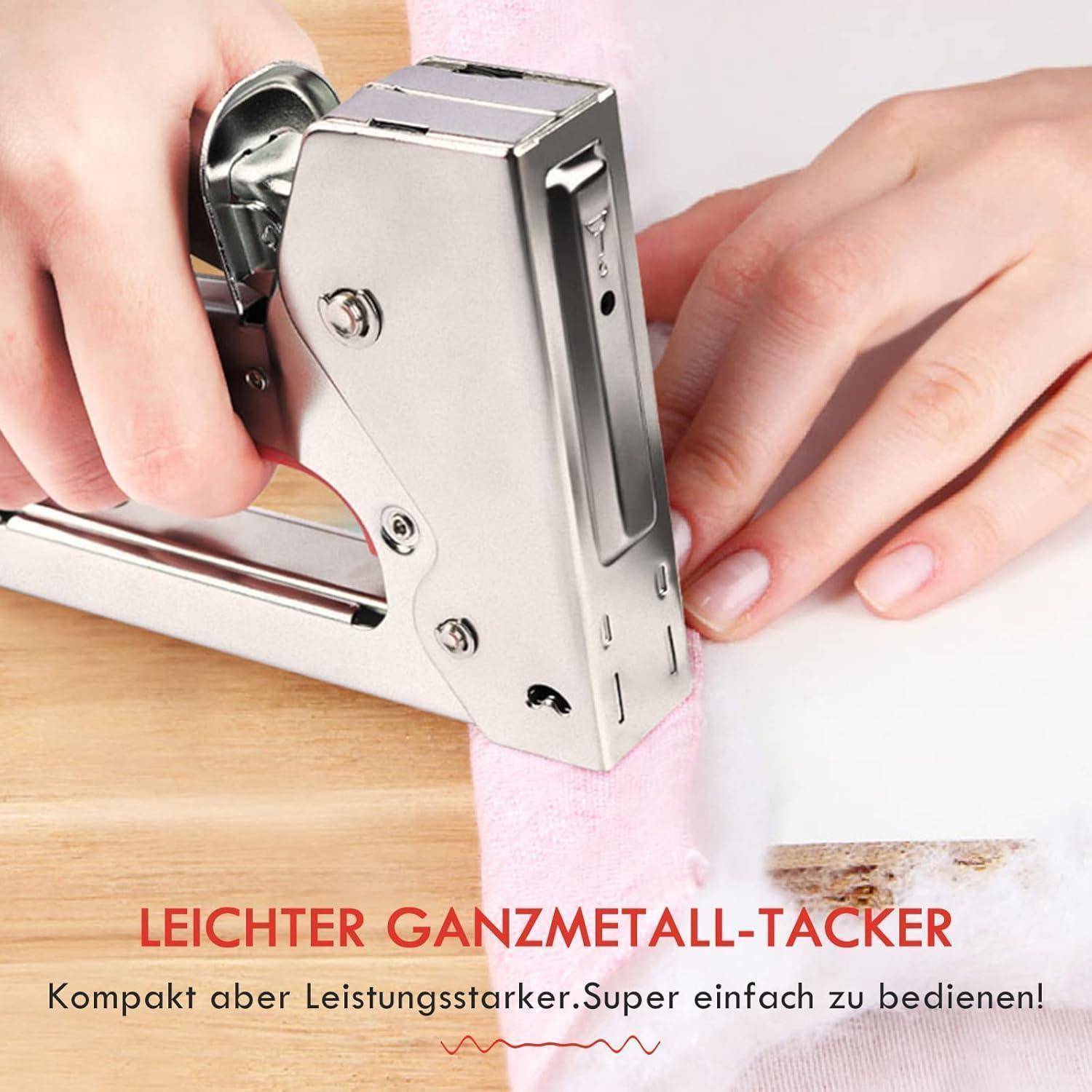 Handtacker Set Typ 53 8mm 10mm 1600 Klammern Grau