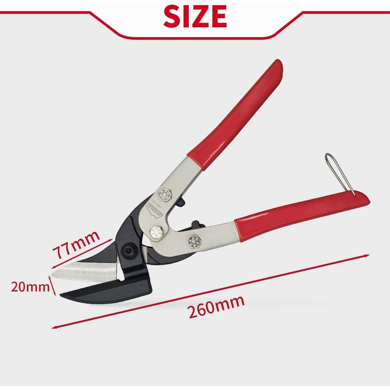 Blechschere 260 mm mit Verriegelung für Alu Kupfer Plastik