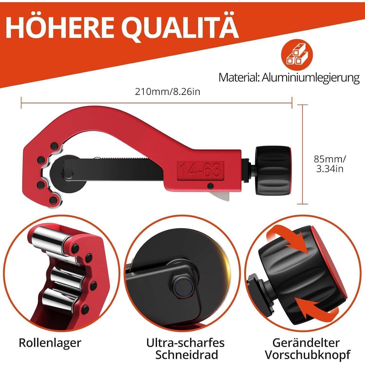 Rohrschneider 14-65 mm Schnelleinstellung Entgrater für Kupfer