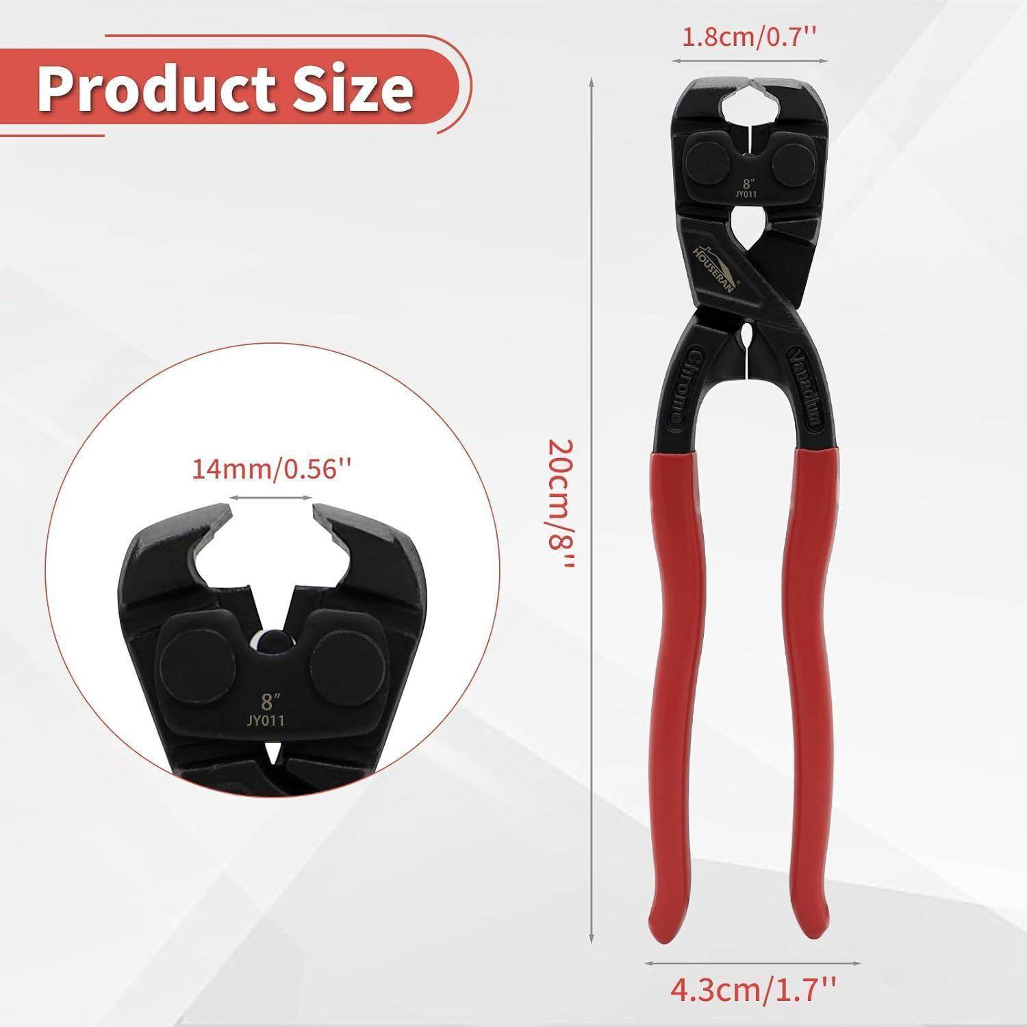 Endschneider 20cm Nagelzieher CRV Zimmermannszange Drähte Rot