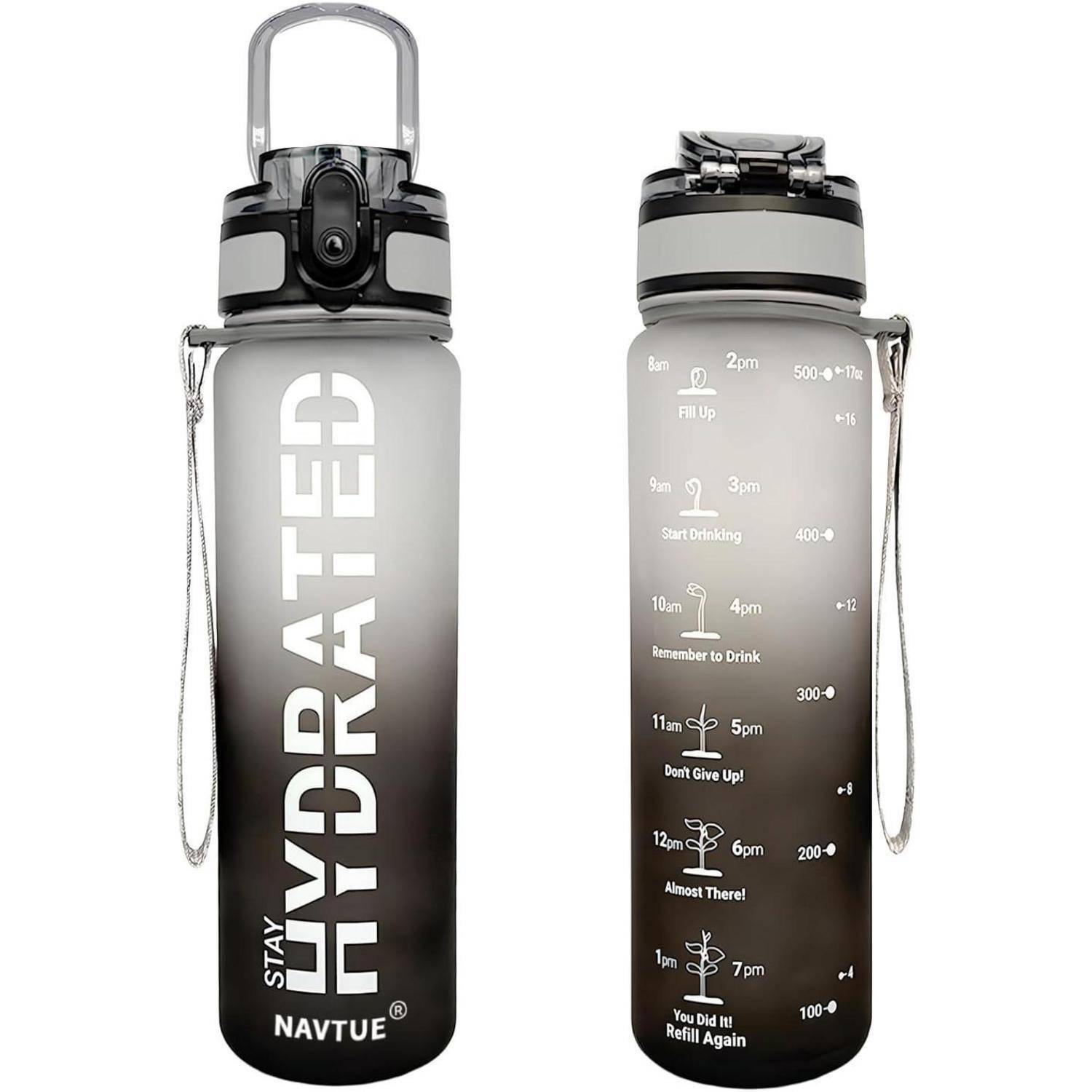 Trinkflasche 500ml BPAfrei Schwarzgrau Schnelltrink 500ml