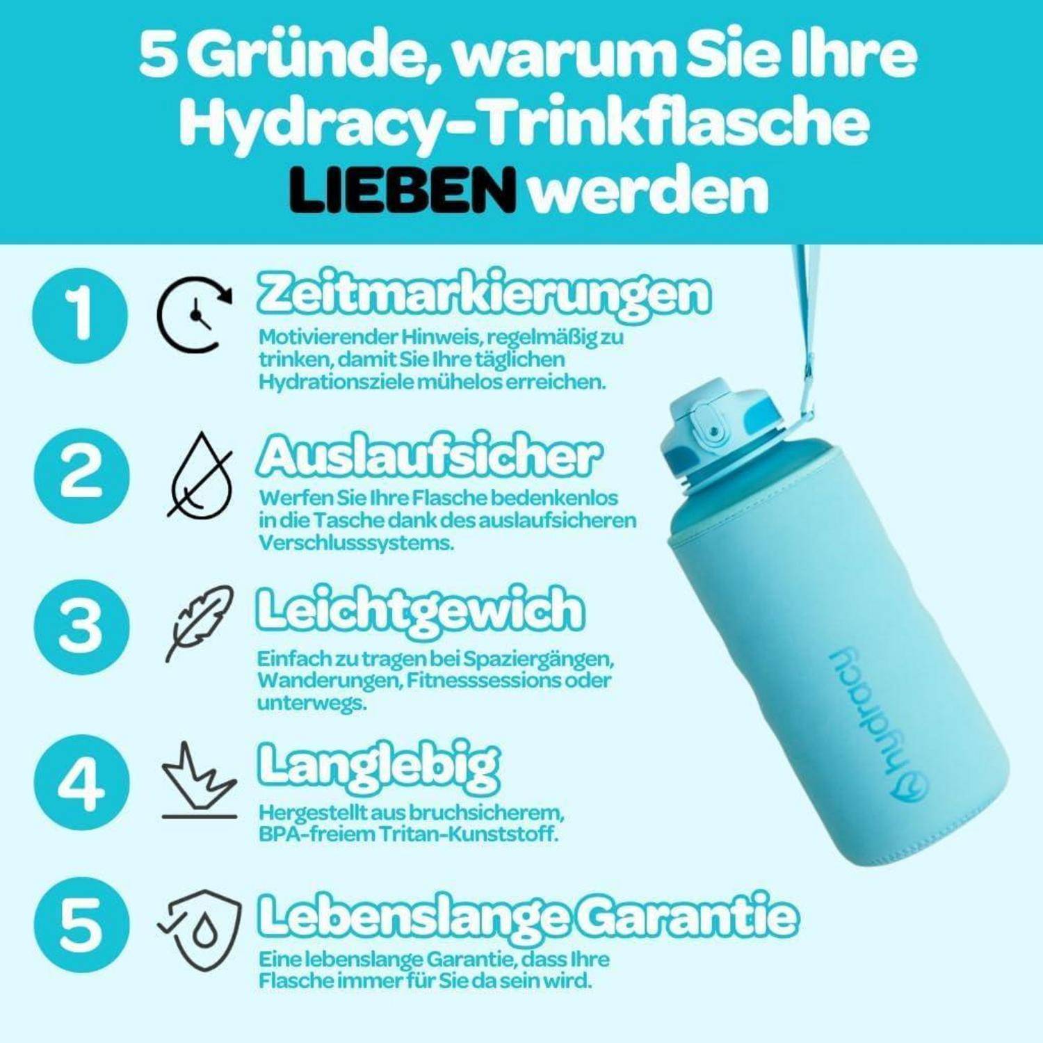 5 Gründe, warum Sie Ihre Hydracy-Trinkflasche lieben werden