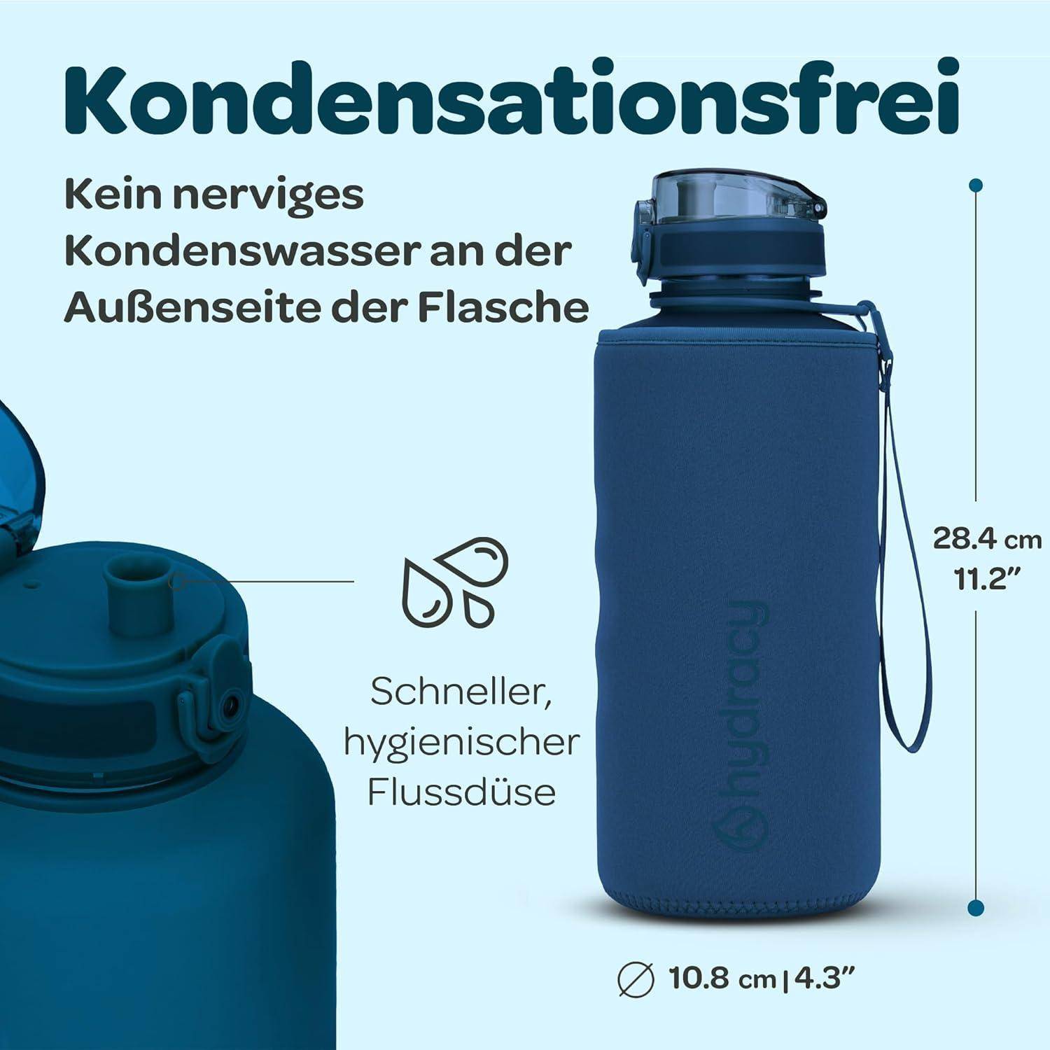Trinkflasche Fruchteinsatz BPAfrei 2L - Schnelltrink Mitternachtsblau