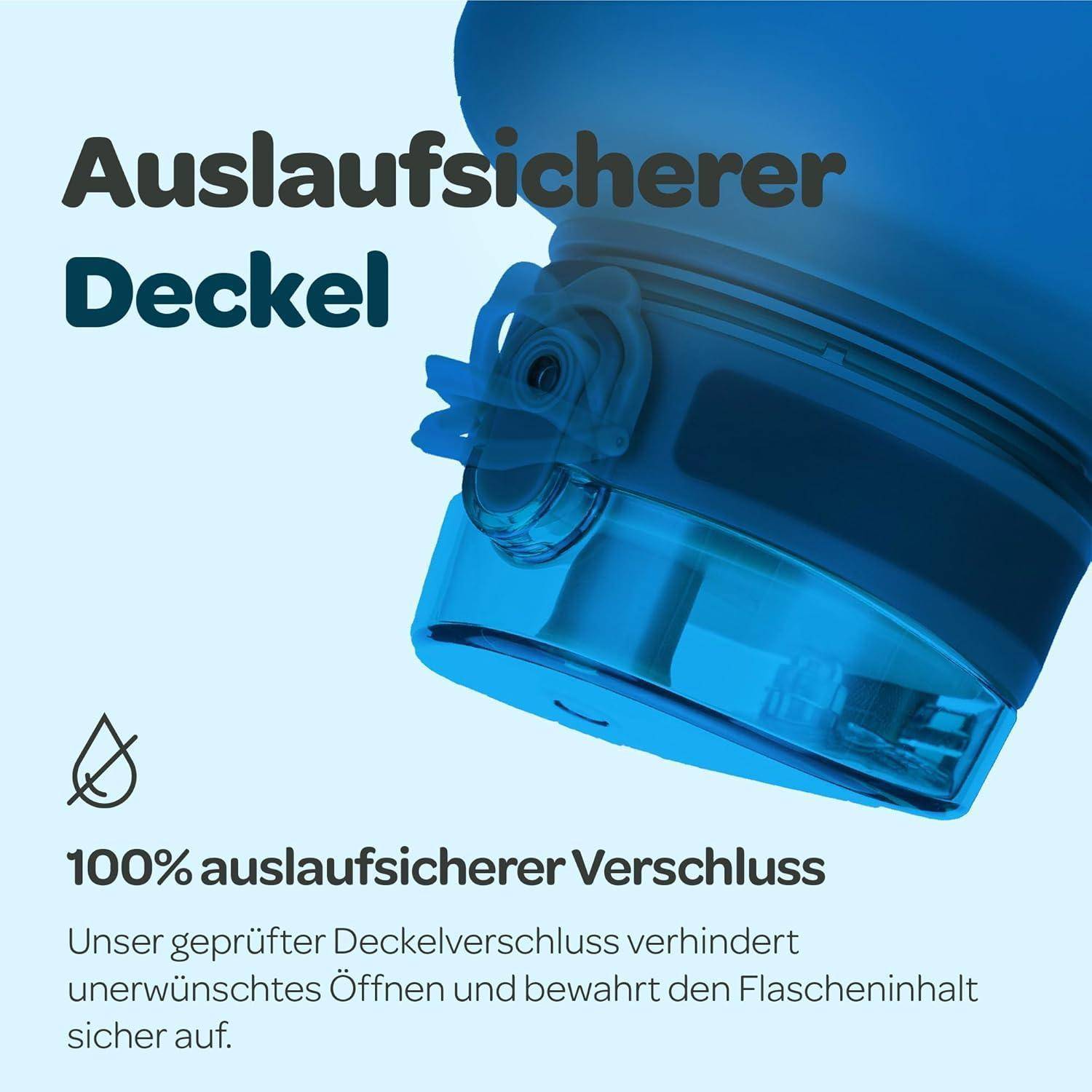 Trinkflasche Fruchteinsatz BPAfrei 2L - Schnelltrink Mitternachtsblau