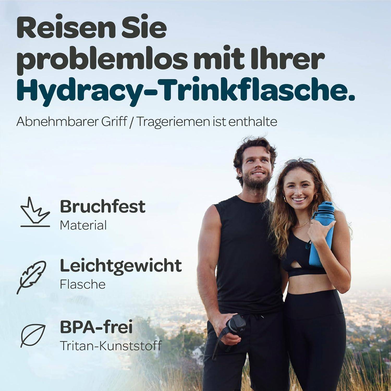 Trinkflasche Fruchteinsatz BPAfrei 1L - Schnelltrink Mitternachtsblau