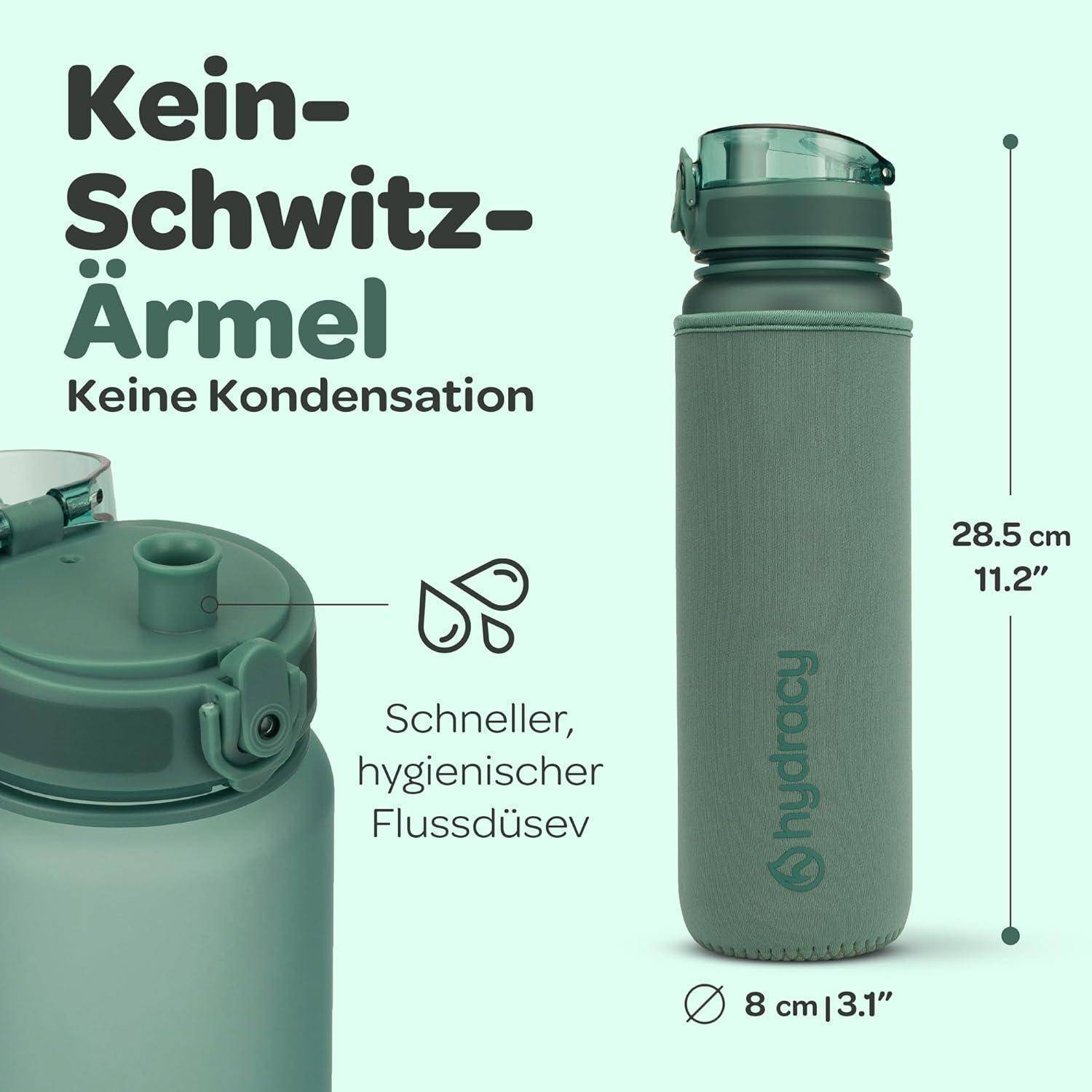 Trinkflasche Fruchteinsatz BPAfrei 1L Schnelltrink Mondlichtgrün