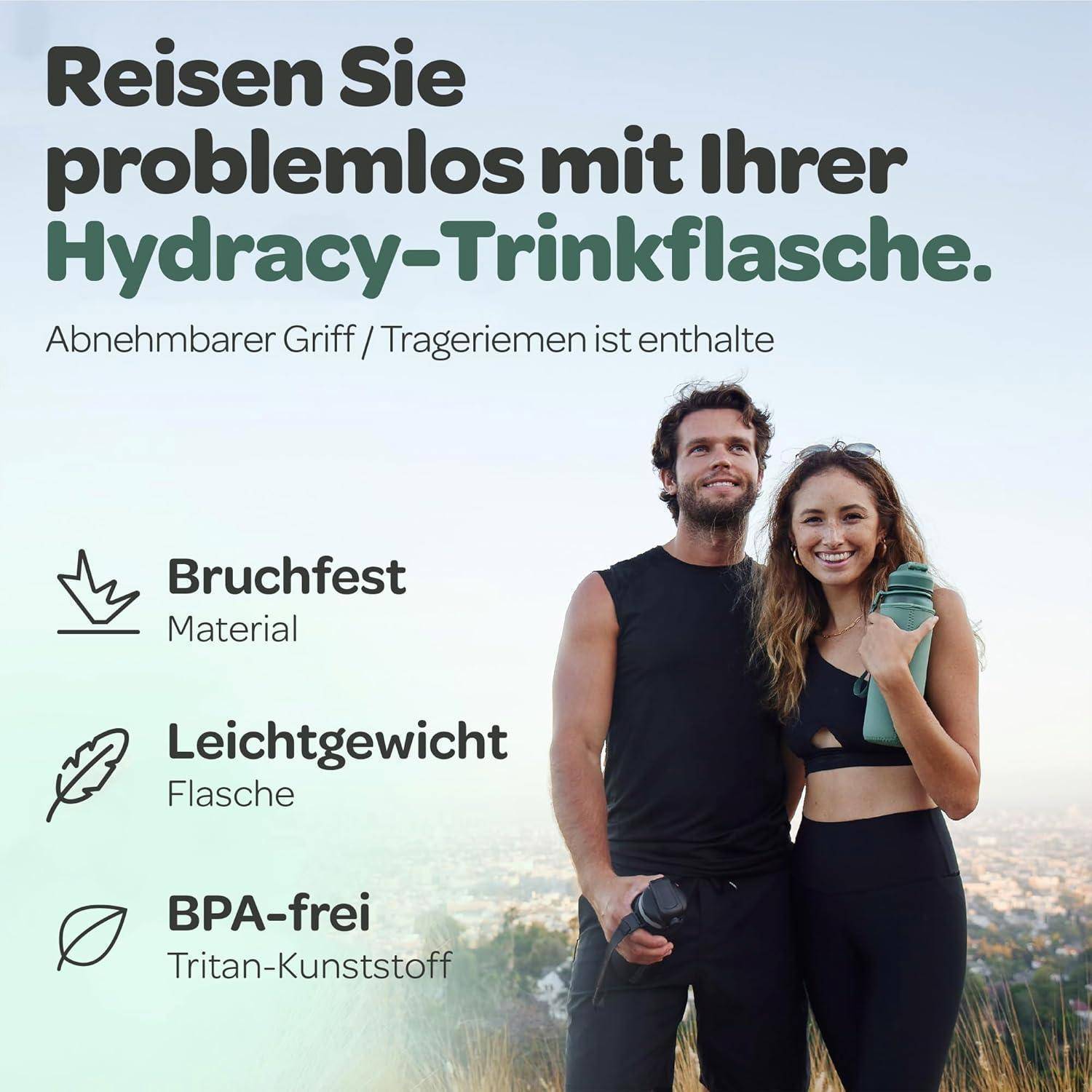 Trinkflasche Fruchteinsatz BPAfrei 1L Schnelltrink Mondlichtgrün