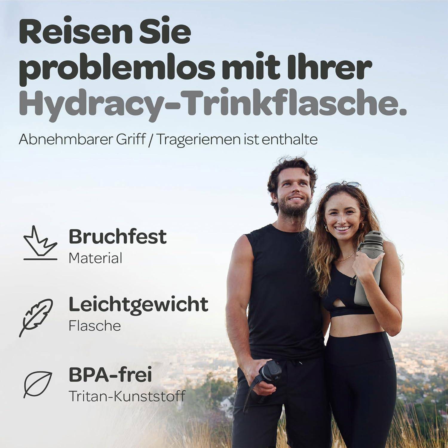 Trinkflasche Fruchteinsatz BPAfrei 1L Schnelltrink Silbergrau