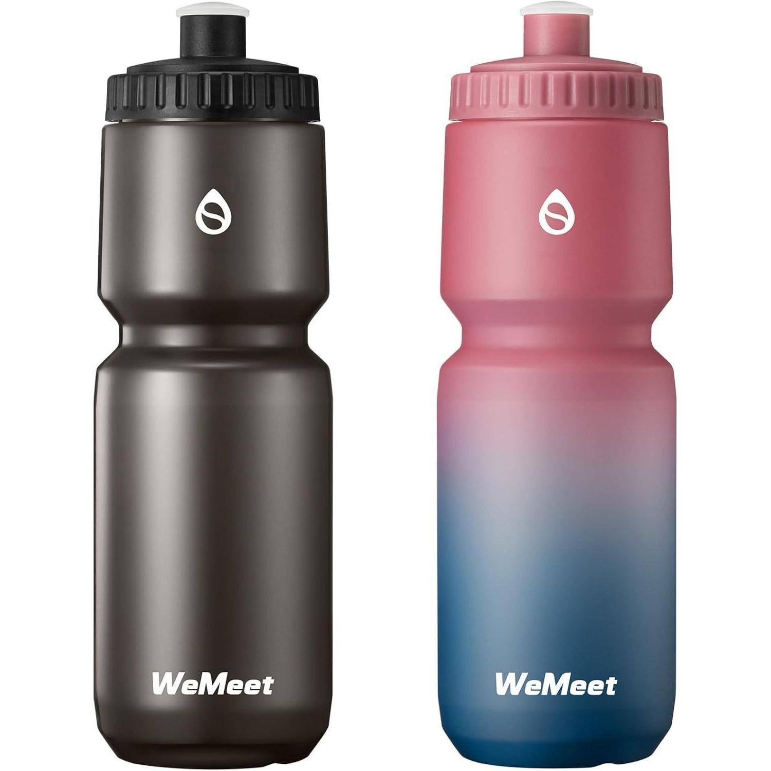 Trinkflasche 1000ml auslaufsicher BPAfrei 1000 ml Schwarz+rot Blau