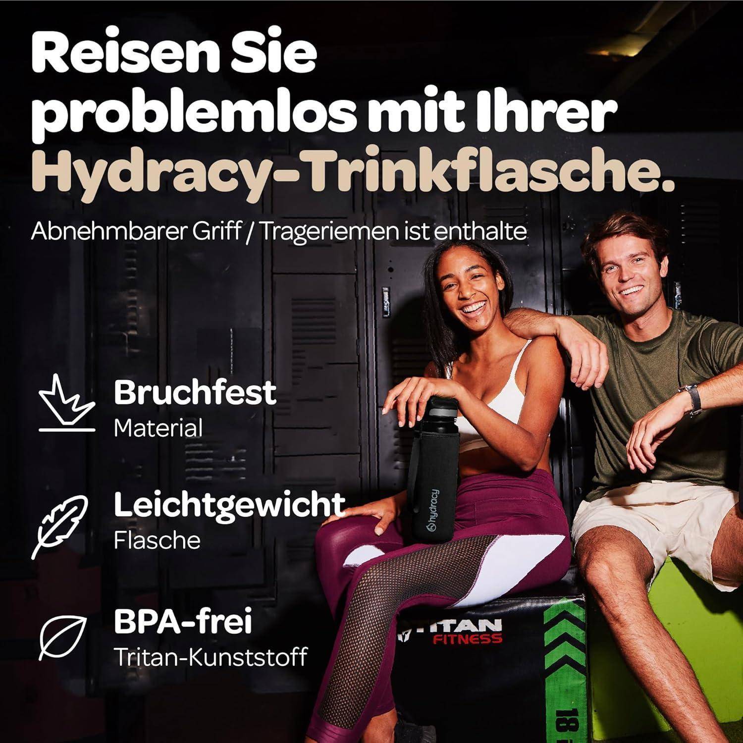 Trinkflasche Auslaufsicher BPAfrei 1L Strohhalm Space Greu