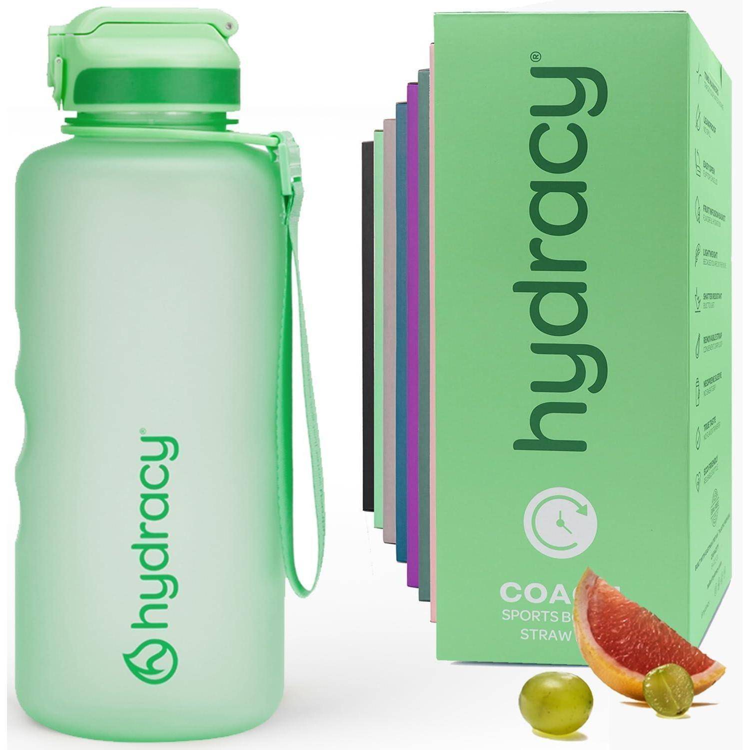 Grüne Wasserflasche mit 