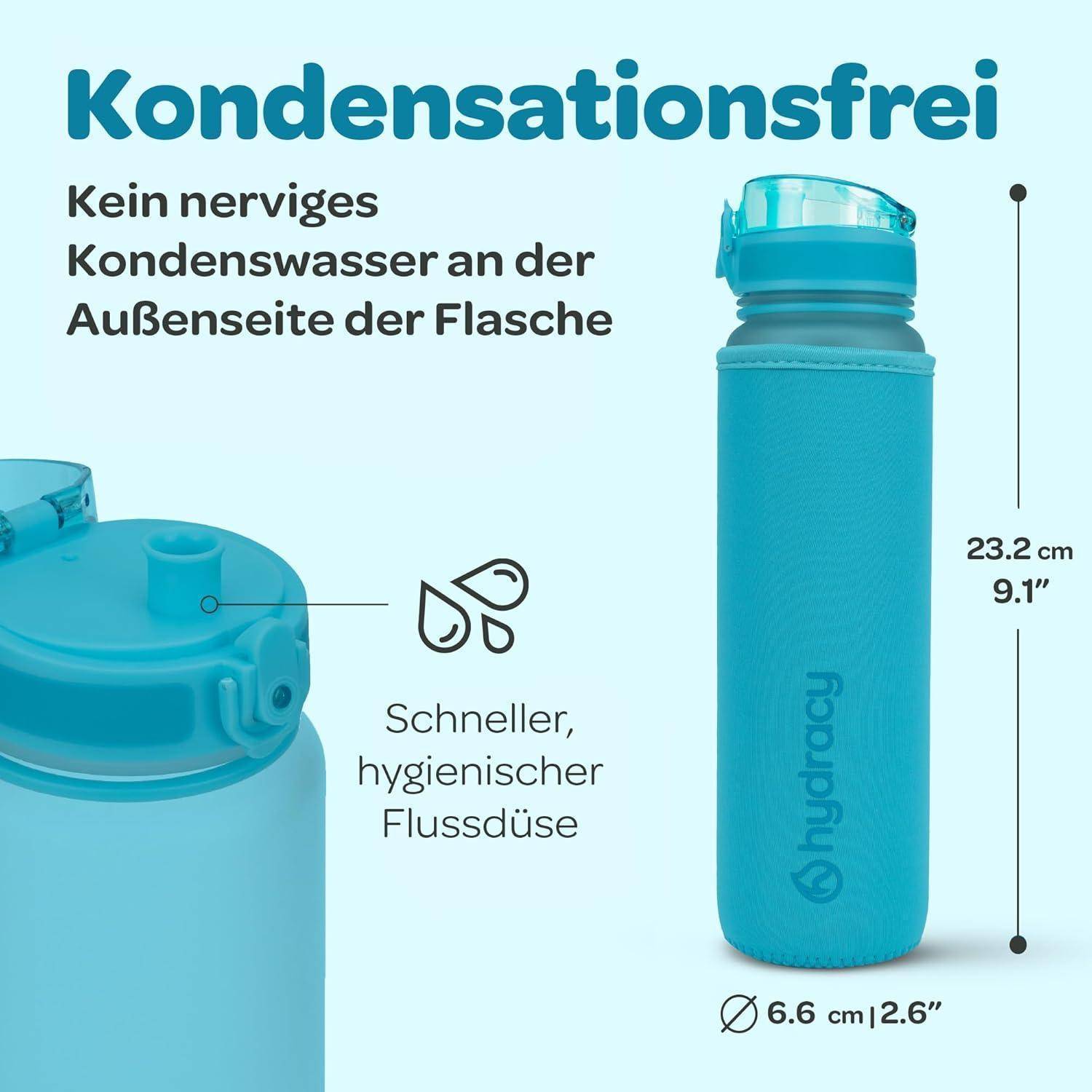 Trinkflasche Fruchteinsatz 500ml BPAfrei 500mL Schnelltrink Aqua Blau