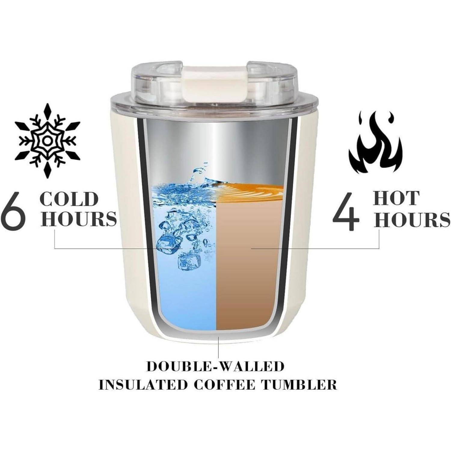 Kaffeebecher to go 280ml Thermobecher Auslaufsicher mit Deckel