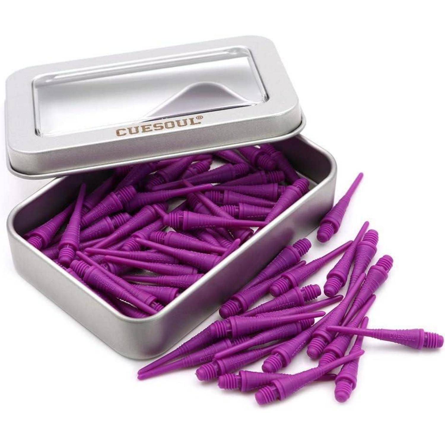 2BA Soft Dartpfeil Spitzen 100er Packung Violett flexibel langlebig