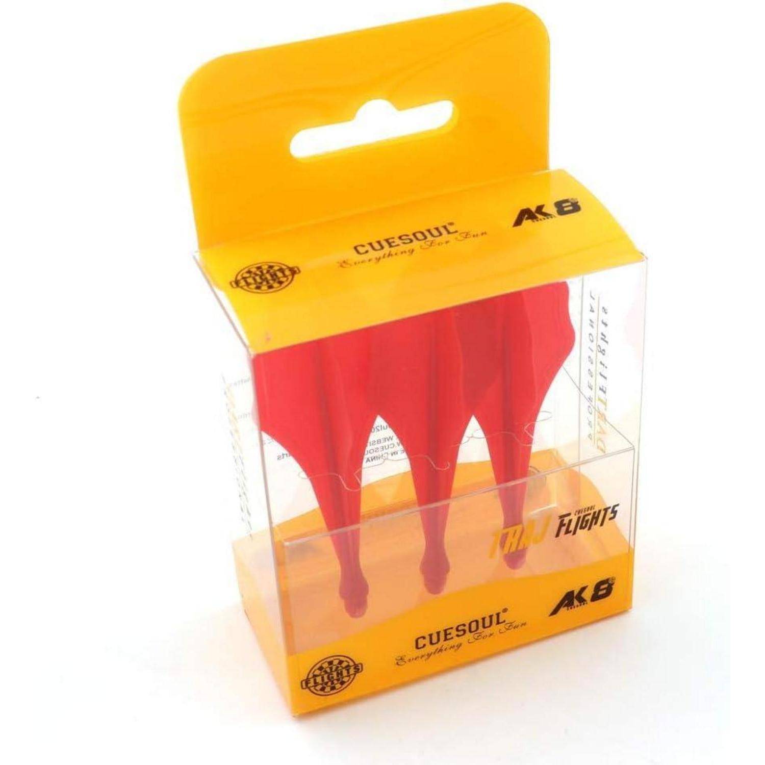 Dartflüge AK8 integrierte 3er Set rote Welle