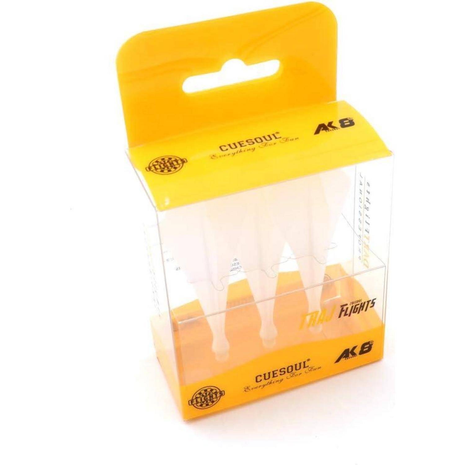 Dartflüge AK8 3er Set weiße Diamant