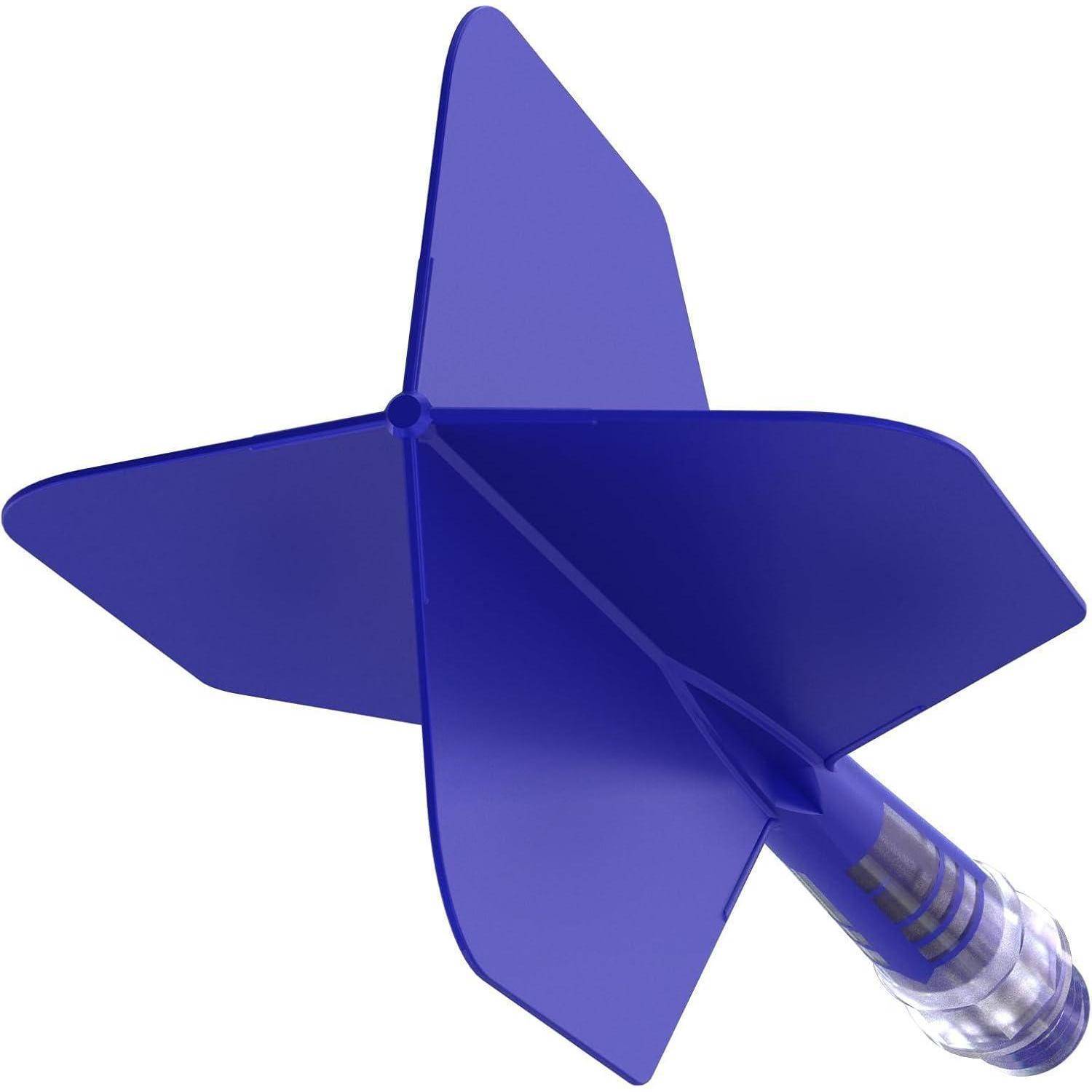 Dartschaft T19 Carbon Flight dunkelblauer Flight blauer Schaft Größe 1
