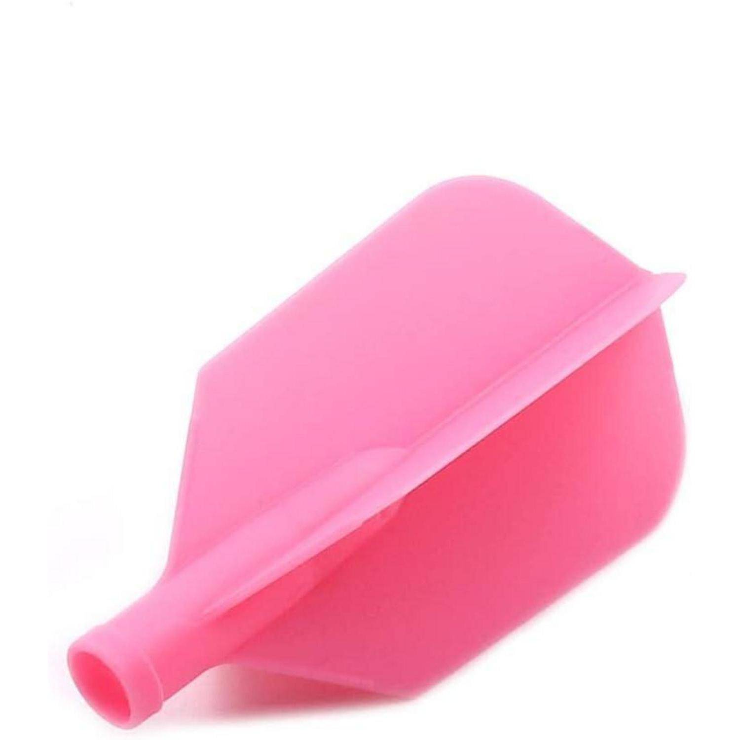 Ein pinker Silikon-Trichter mit einer breiten Öffnung und einer schmalen Ausgussöffnung, der zum Eingießen von Flüssigkeiten oder Pulvern in Behälter mit kleinen Öffnungen verwendet wird.