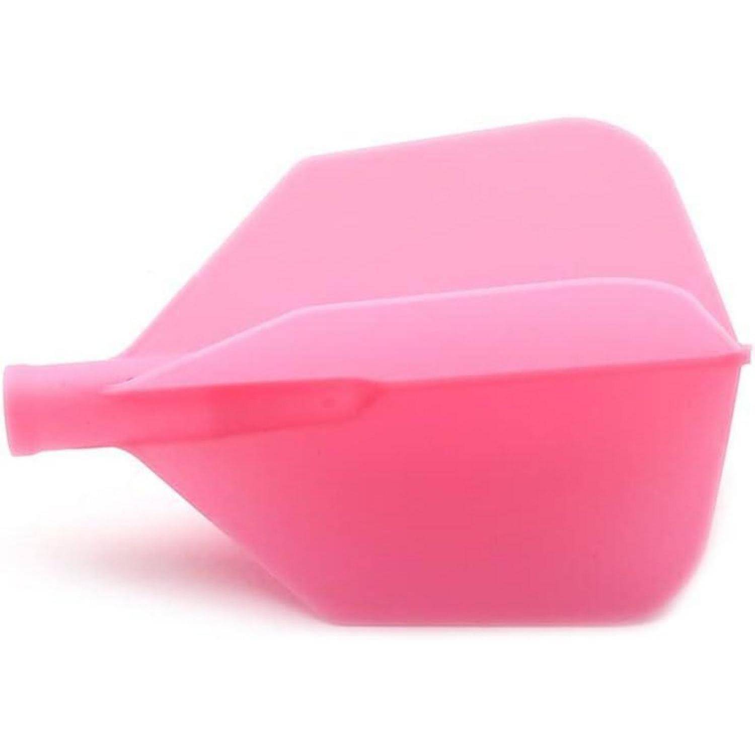 Ein rosa Plastiktrichter mit breiter Öffnung und engem Ausguss, der zum einfachen Eingießen von Flüssigkeiten in Behälter mit kleinen Öffnungen entwickelt wurde.
