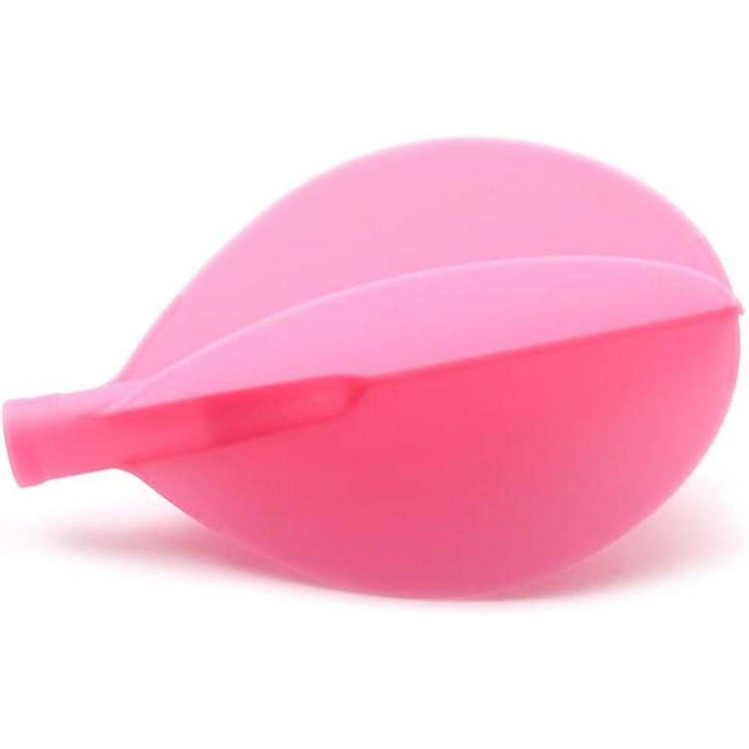 Ein rosa Silikonlöffelablage mit einem einfachen, geschwungenen Design.