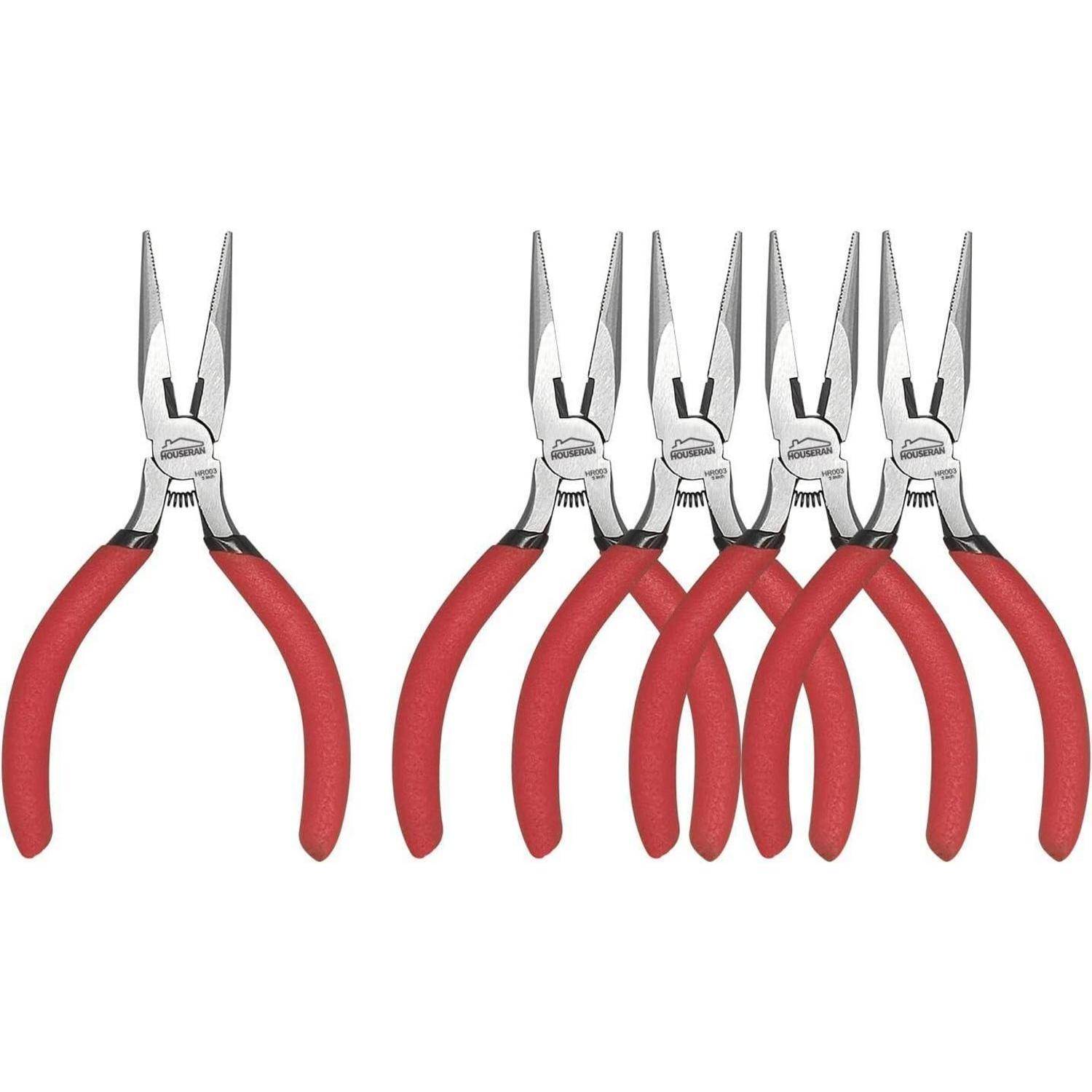 Spitzzangen-Set 5-teilig 127 mm Mini mit Seitenschneider