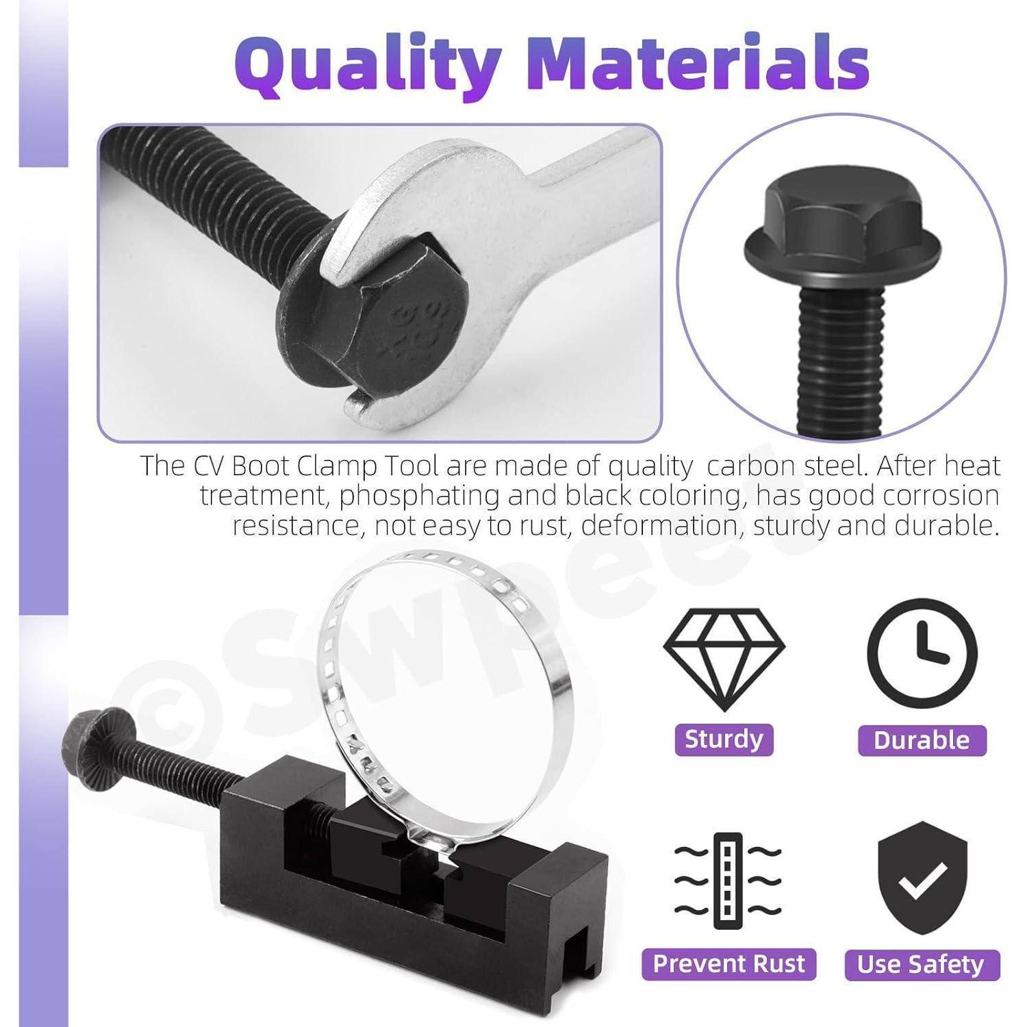 CV Axle Boot Clamp Tool CV Boot Clamp with Drive Shaft Clamping Tool
