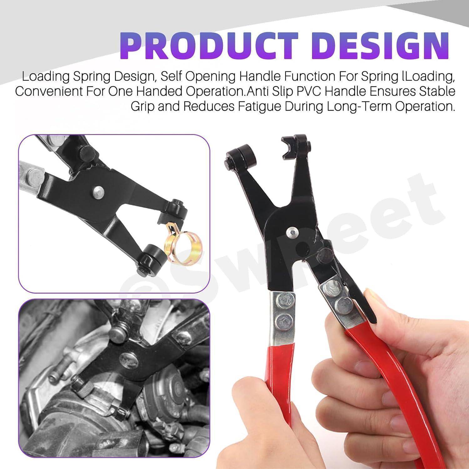 Produktdesign: Hervorhebende Eigenschaften des Werkzeugs: Federdesign, selbstöffnender Griff, rutschfester PVC-Griff für stabilen Halt.