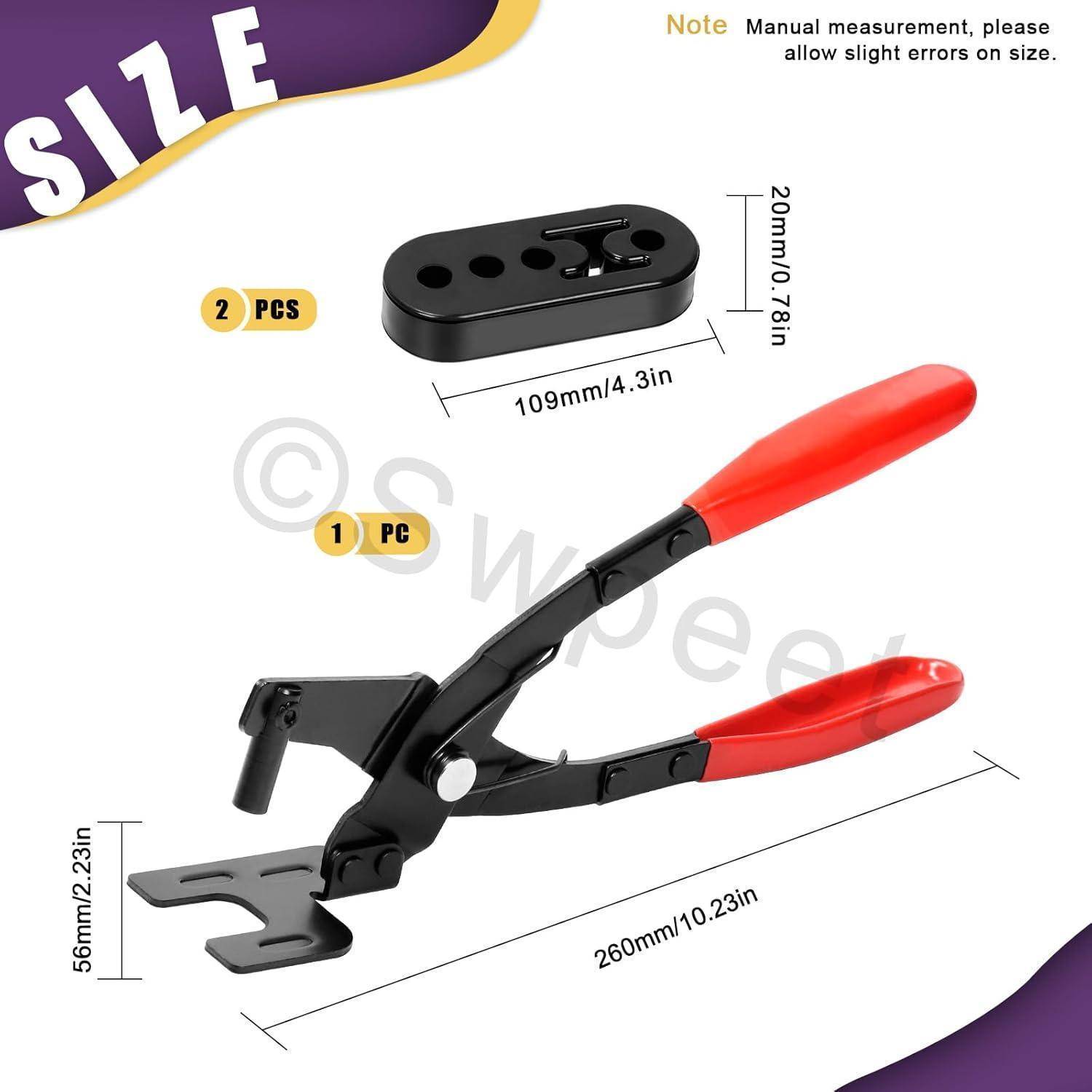 Auspuffaufhänger Set 4 Loch Gummi Universal Entfernungszange 10 Zoll