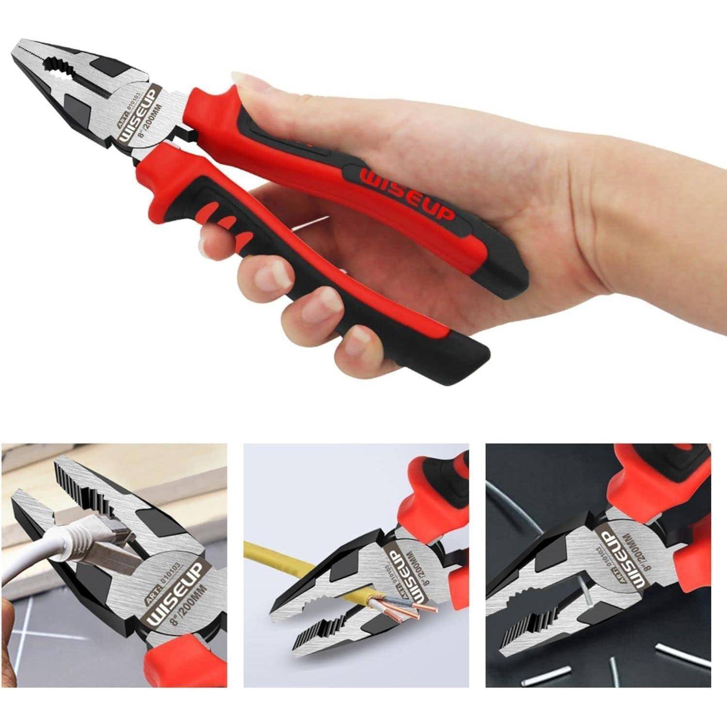 Kombizange 20 cm CrV mit Seitenschneider für Kupfer Aluminium