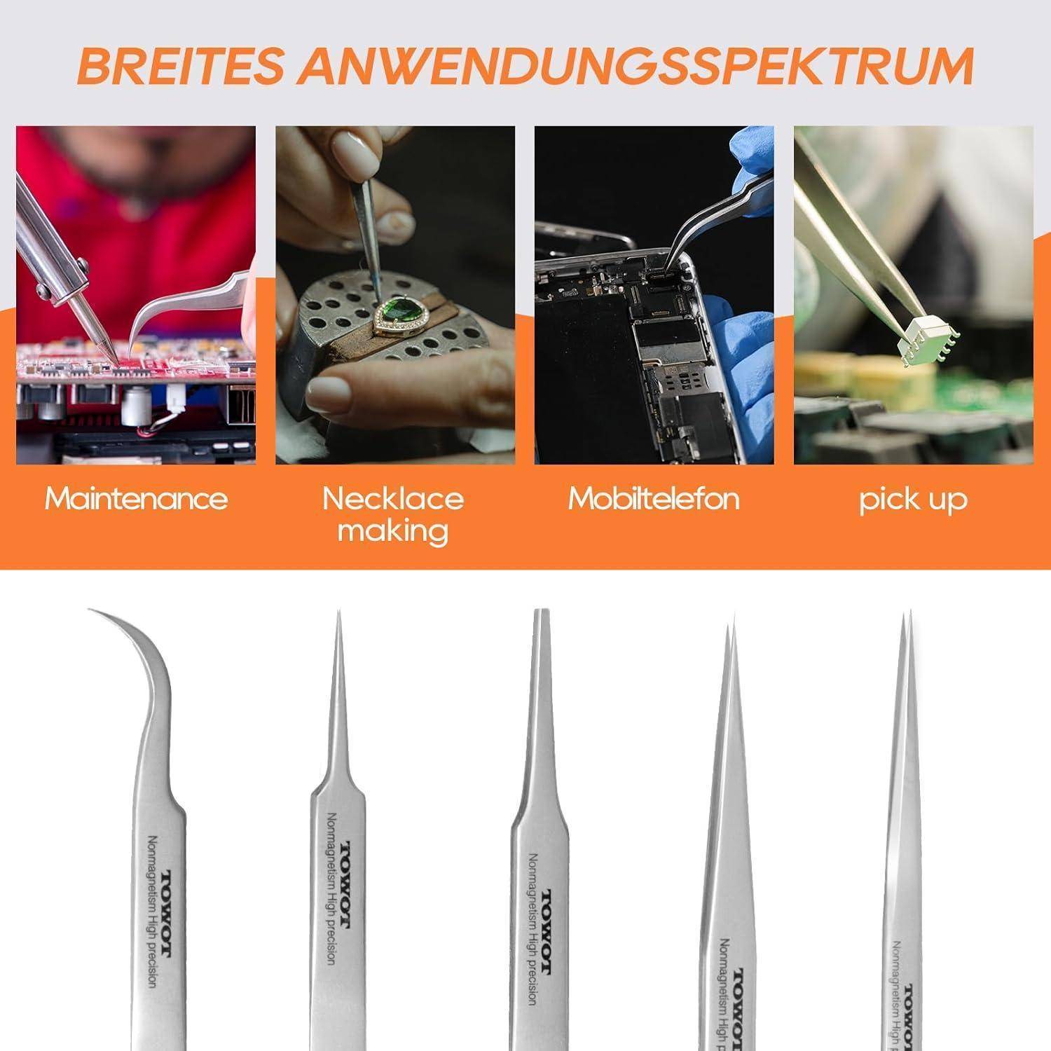 Präzisionspinzette Edelstahl Handwerk Elektronik Löten