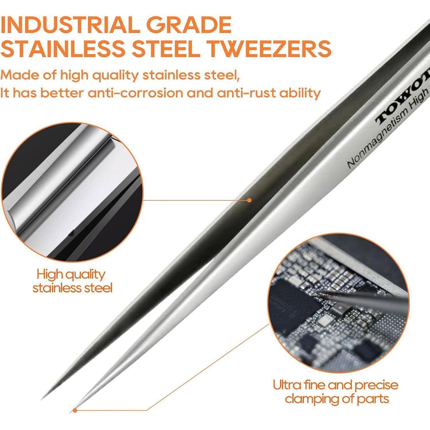 Präzisionspinzette Edelstahl Super Fine Tip Straight(110mm)