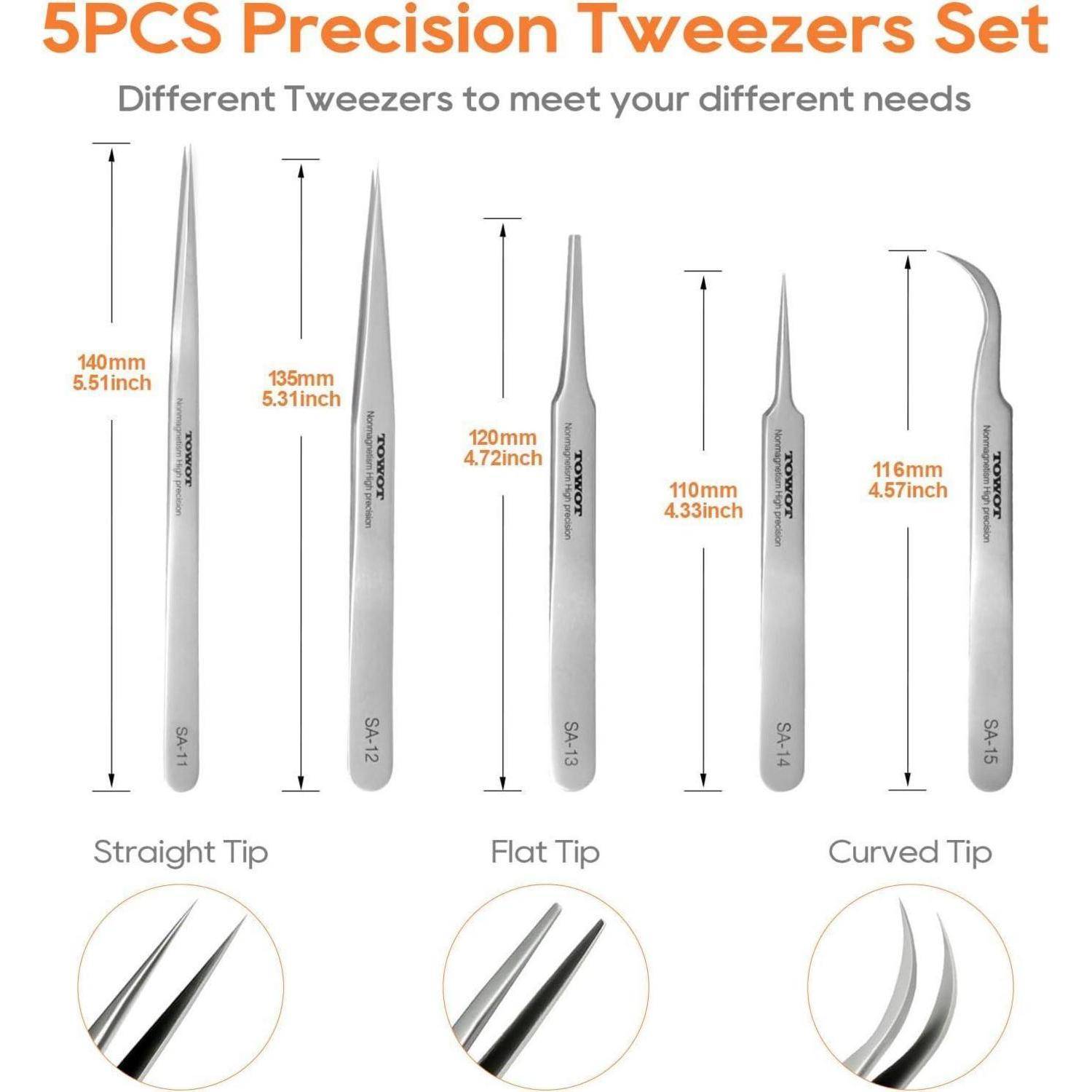 Präzisionspinzette Edelstahl Super Fine Tip Straight(110mm)