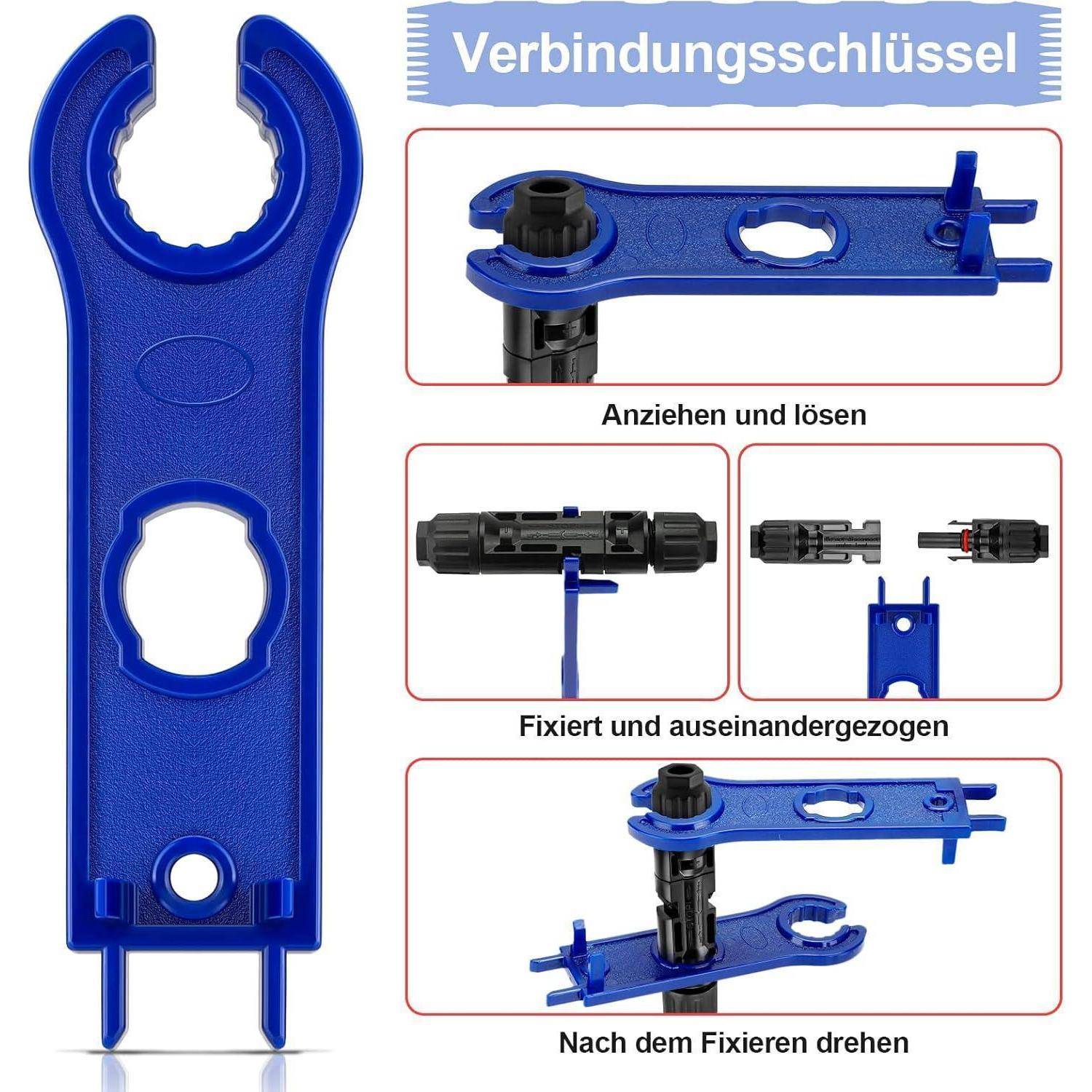 Crimpzange Solar Set 2,5/4/6 mm² 10 Paar Steckverbinder