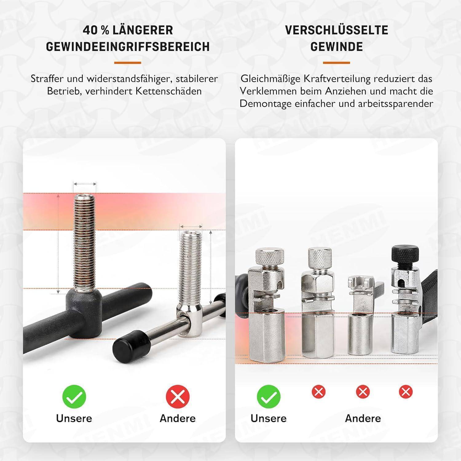 Kettennieter Fahrrad 6-12 fach Reparatur mit Ersatzpin