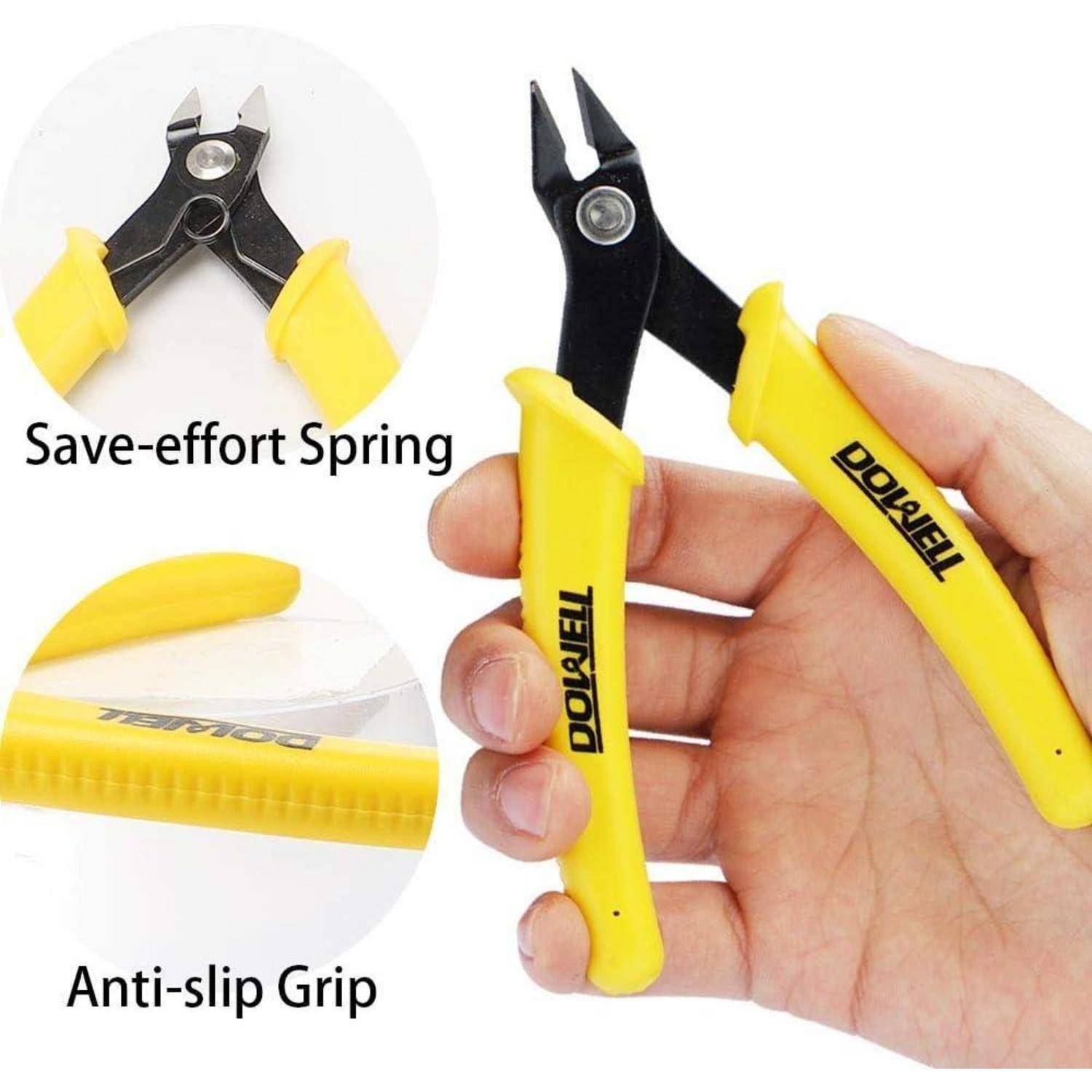 Gelbe Drahtschneider mit der Aufschrift 