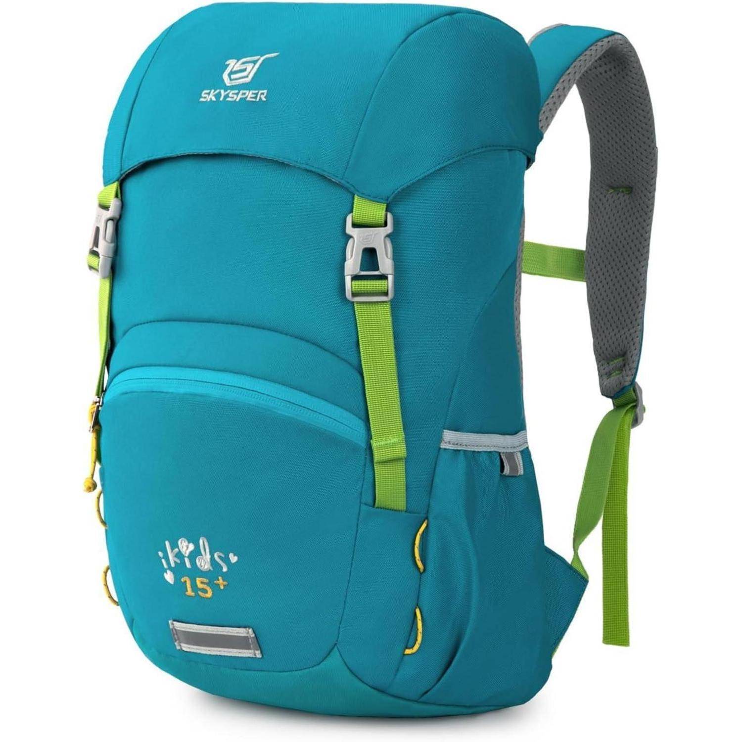 Kinderrucksack 15+ mit Brustgurt Sicherheitspfeife 15L Blau