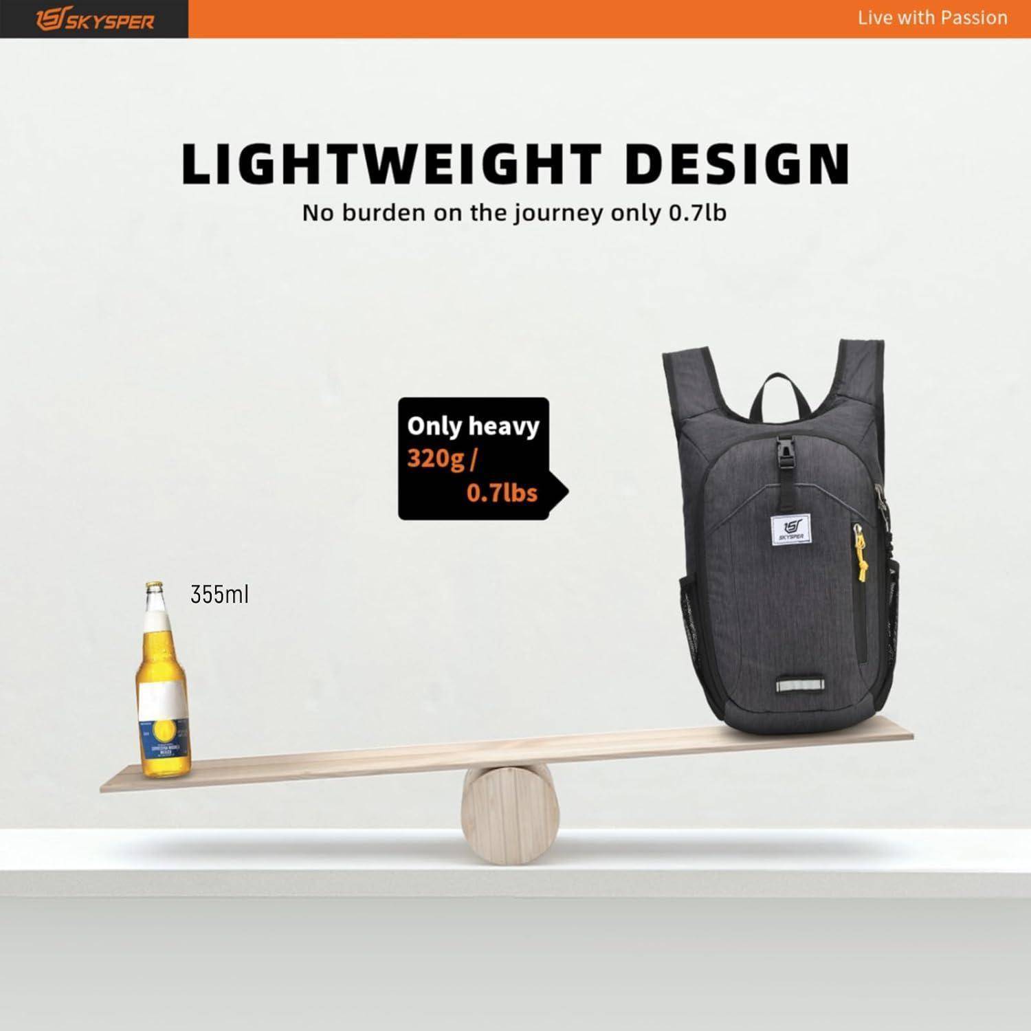 10L Faltbarer Rucksack Wanderrucksack Daypack Reiserucksack für