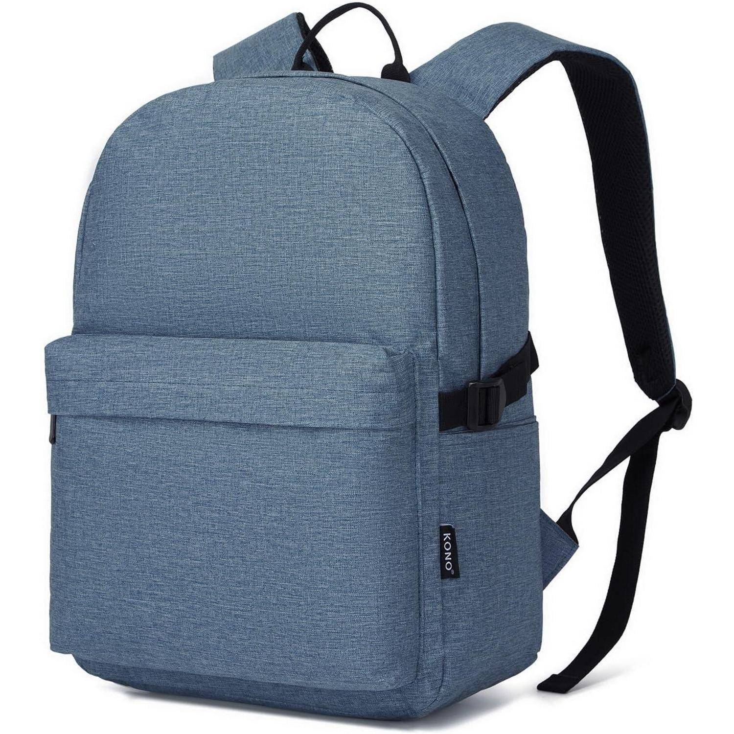 Schulrucksack leicht wasserabweisend stilvoll 15,4 Zoll Marine