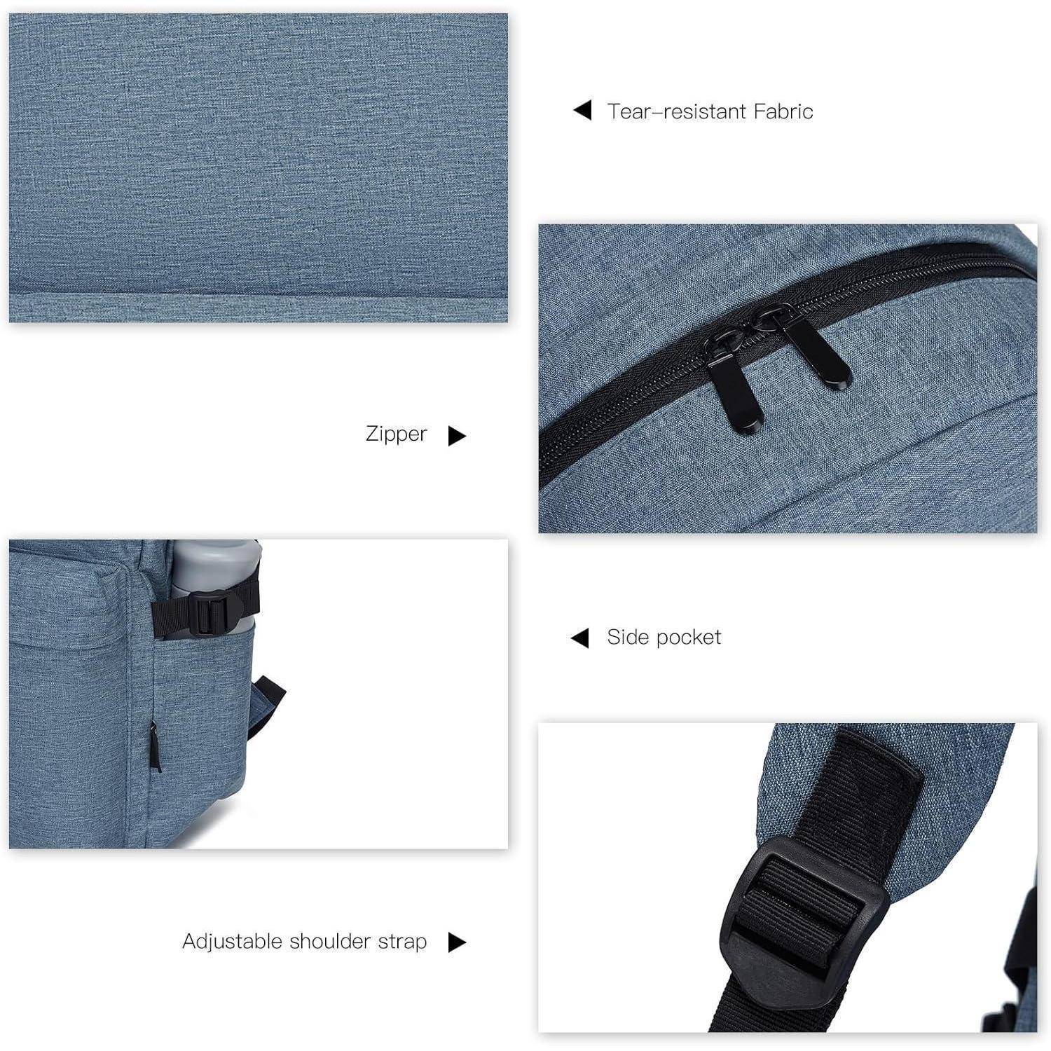 Schulrucksack leicht wasserabweisend stilvoll 15,4 Zoll Marine